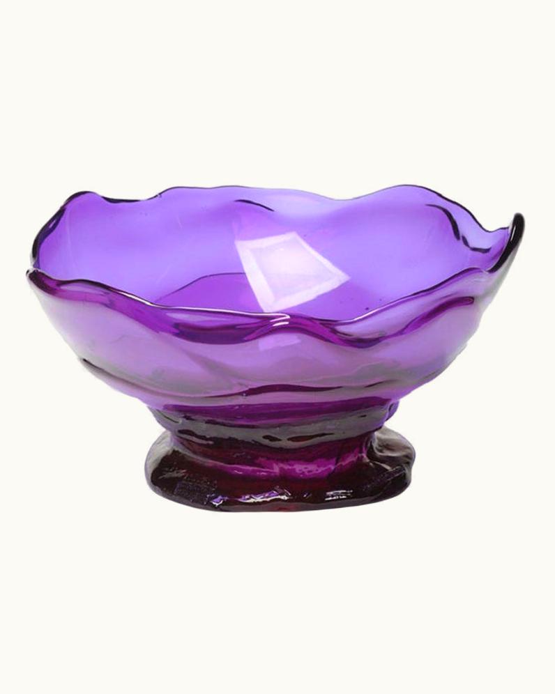 Gaetano Pesce Gaetano Pesce Big Collina Large Resin Basket In Clear Purple By Gaetano Pesce