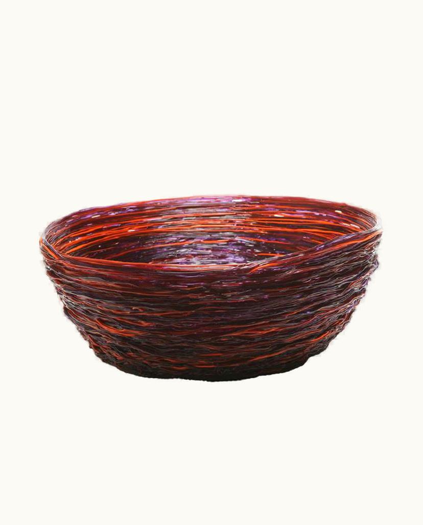 Gaetano Pesce Gaetano Pesce Tutti Frutti I XL Resin Basket In Matt Orange, Clear Purple By Gaetano Pesce