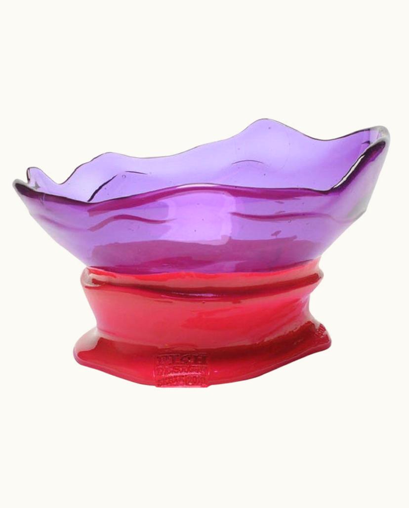 Gaetano Pesce Gaetano Pesce Big Collina XXL Resin Basket In Clear Purple And Matt Fuchsia By Gaetano Pesce