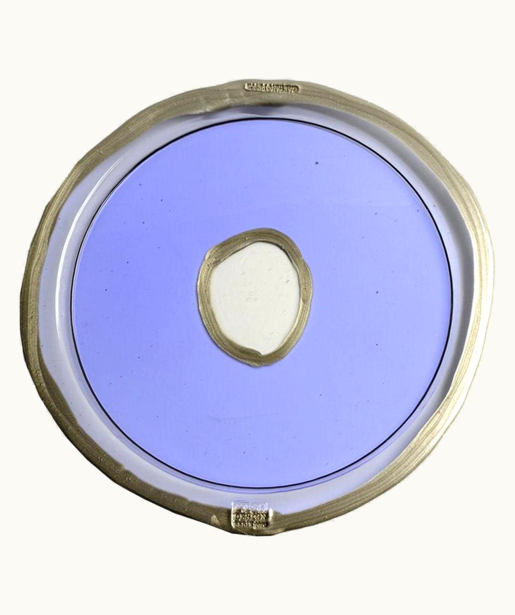 Gaetano Pesce Gaetano Pesce Try-Tray Medium Round Tray In Clear Lilac, Bronze By Gaetano Pesce