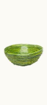 Gaetano Pesce Gaetano Pesce Tutti Frutti I XXL Resin Basket In Matt Green And Yellow By Gaetano Pesce