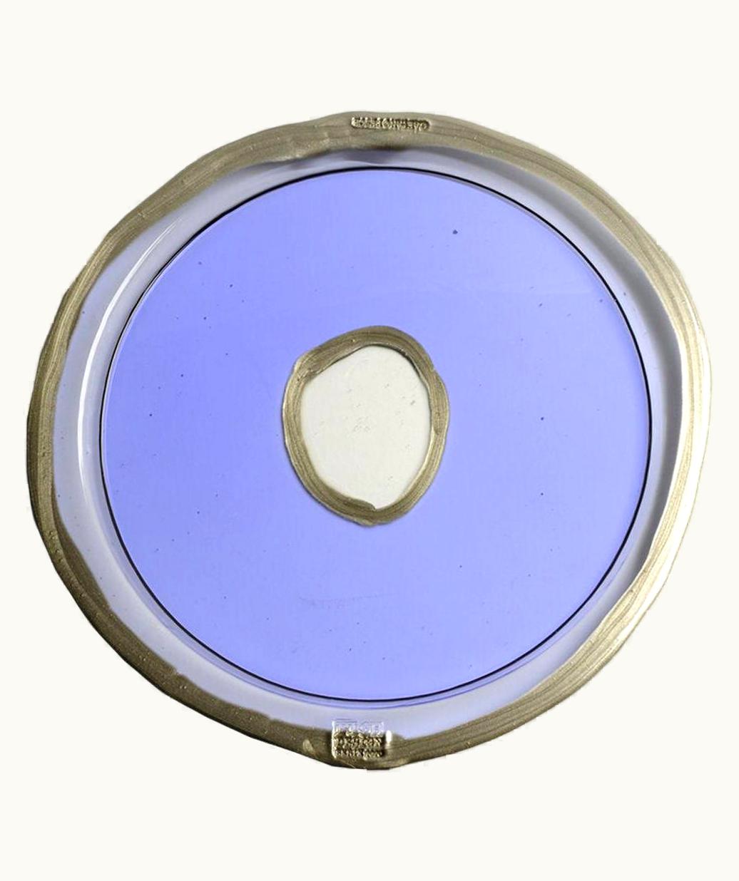 Gaetano Pesce Gaetano Pesce Try-Tray Small Round Tray In Clear Lilac, Bronze By Gaetano Pesce