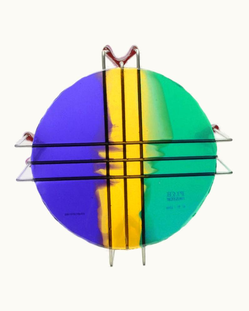 Gaetano Pesce Gaetano Pesce Single Size XL High Triple Play Coffee Table In Purple, Amber And Green