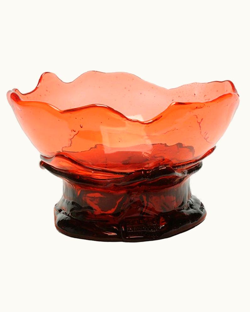 Gaetano Pesce Gaetano Pesce Big Collina XXL Resin Basket In Clear Dark And Light Ruby By Gaetano Pesce