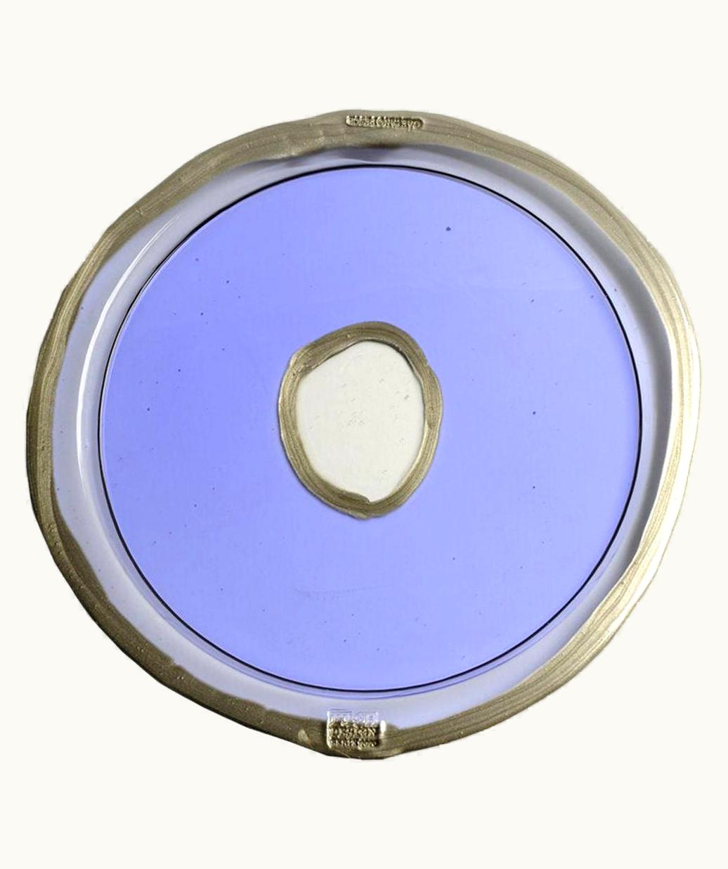 Gaetano Pesce Try-Tray Large Round Tray In Clear Lilac, Bronze By Gaetano Pesce