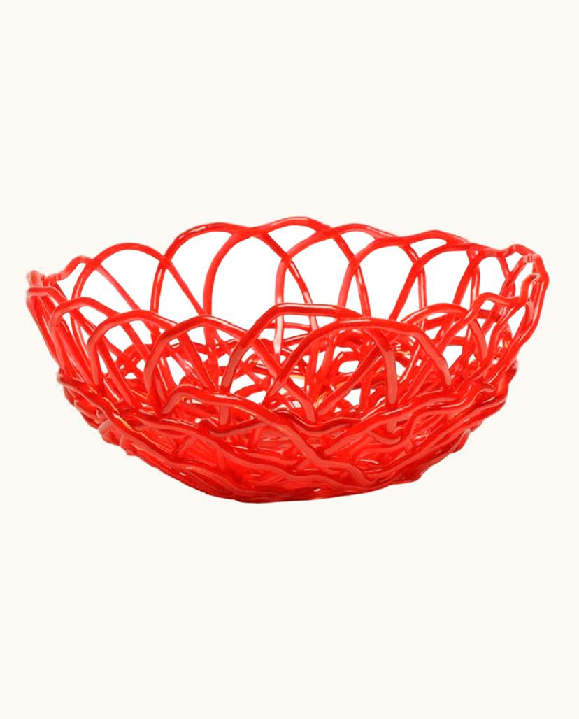 Gaetano Pesce Gaetano Pesce Tutti Frutti II Medium Resin Basket In Matt Red By Gaetano Pesce