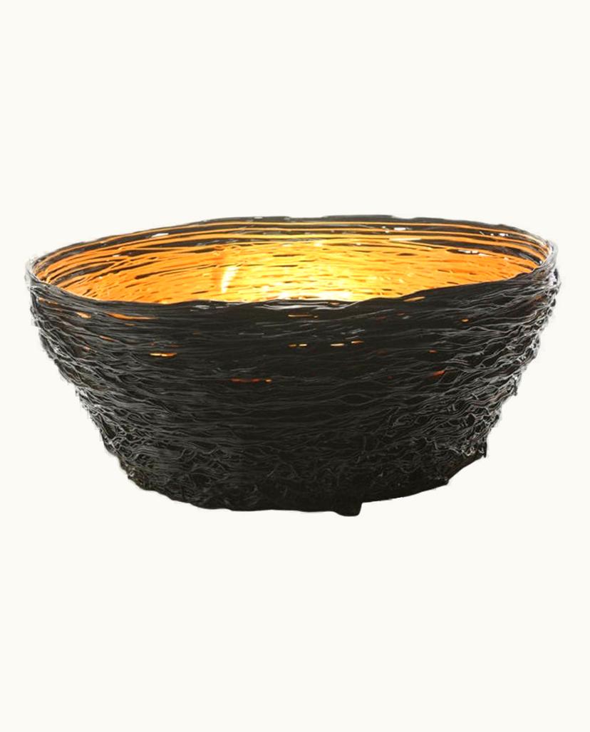 Gaetano Pesce Tutti Frutti I Special Medium Resin Basket In Matt Black, Gold By Gaetano Pesce