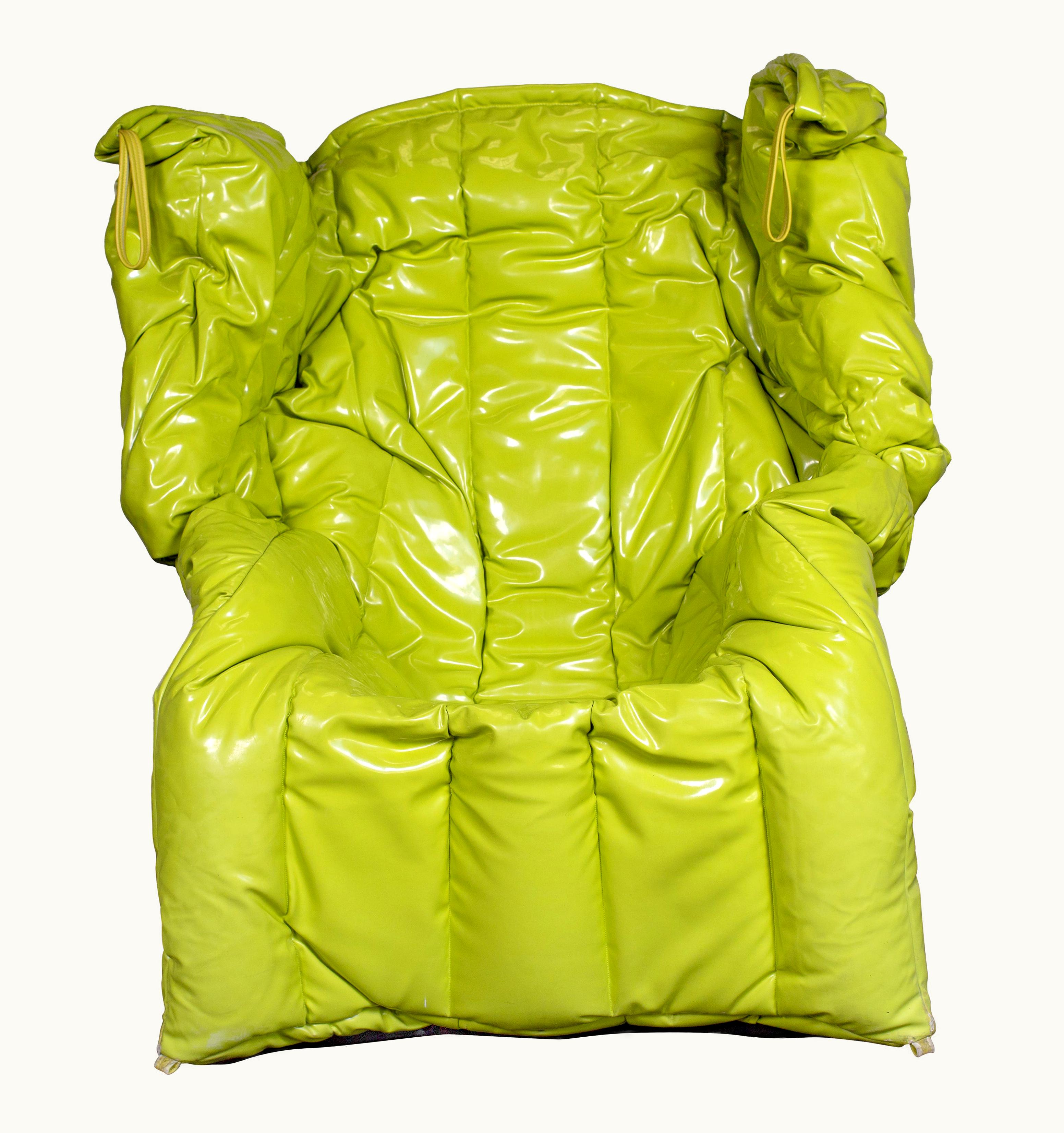 Gaetano Pesce Shadow Armchair By Gaetano Pesce For Meritalia, Green Latex