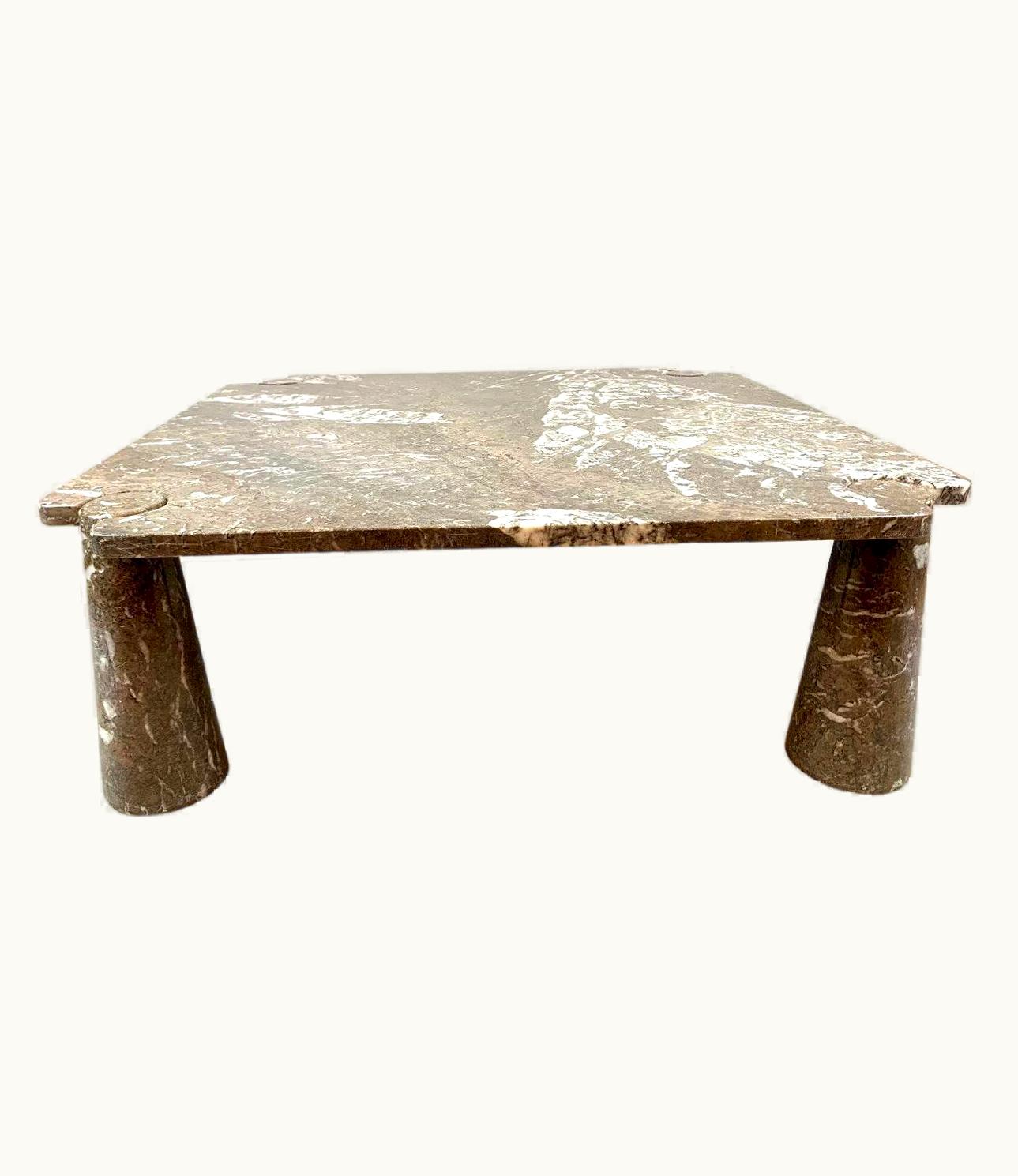 Angelo Mangiarotti Angelo Mangiarotti Mid-Century Grey Marble Coffee Table Model 'Eros' By Angelo Mangiarotti, Italy
