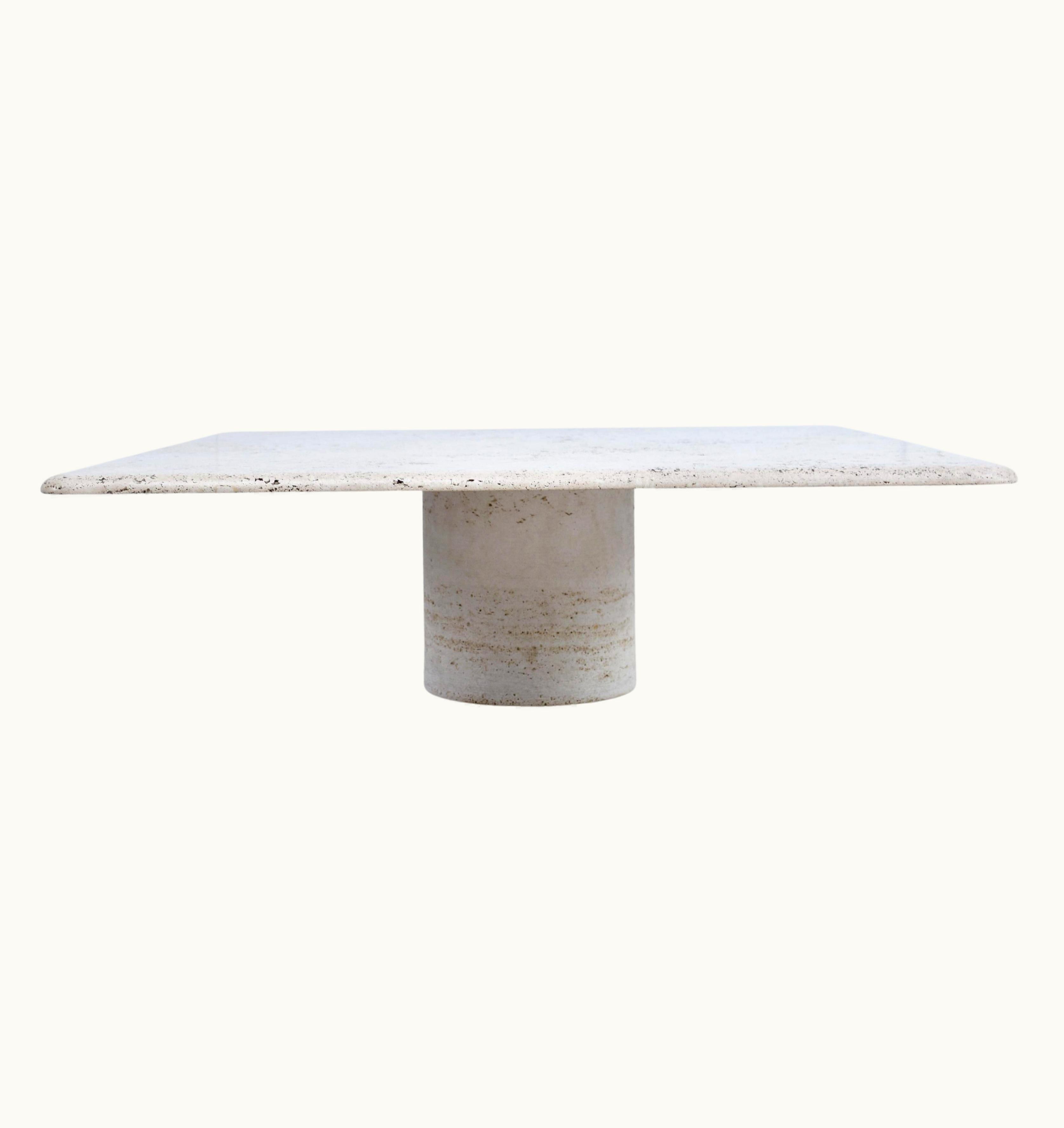 Angelo Mangiarotti Angelo Mangiarotti Travertine Coffee Table For Up&Up, Italy UZ0198009