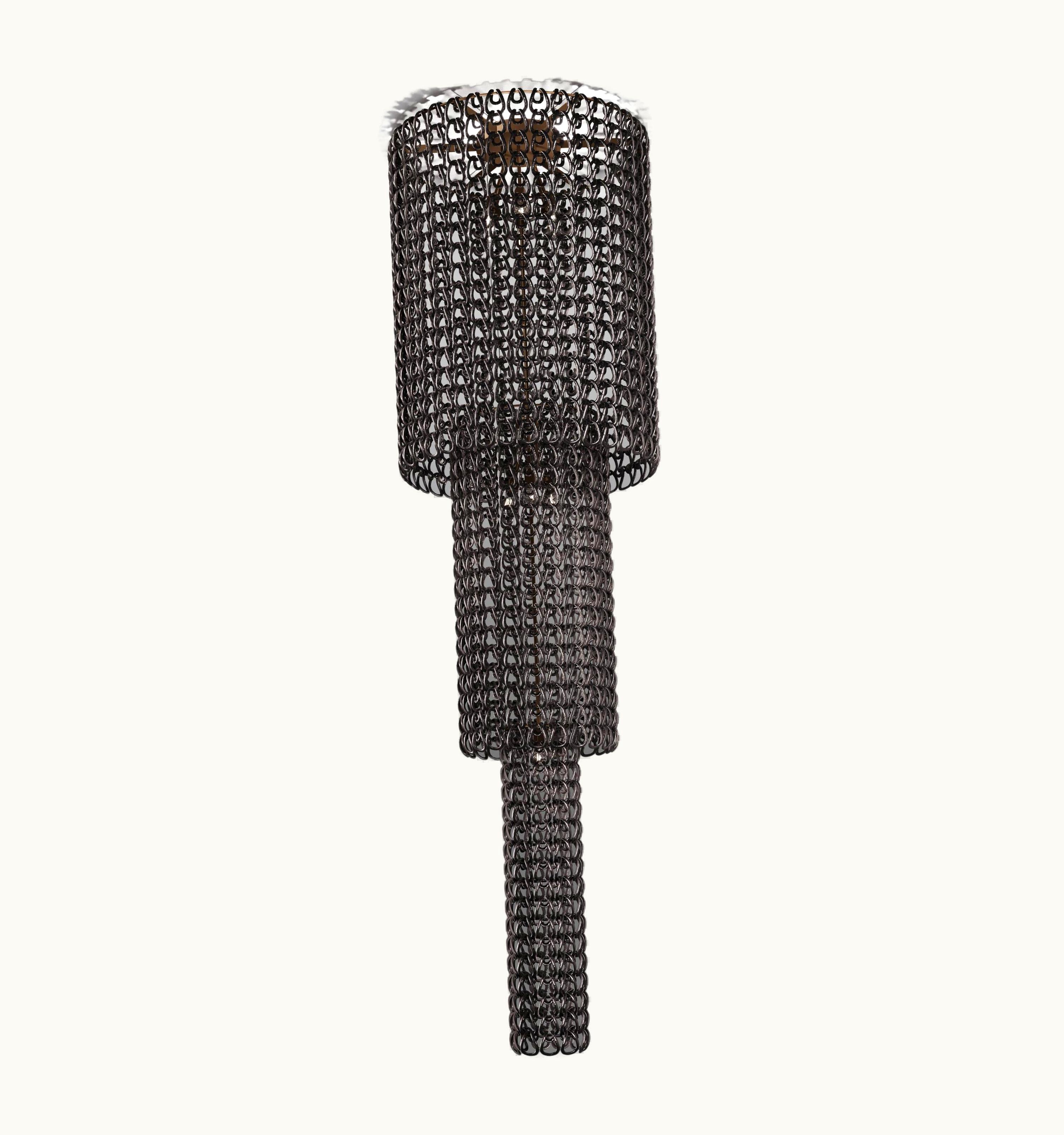 Angelo Mangiarotti Angelo Mangiarotti VIstosi Giogali PL CA1 Flush Mount In Black Glass With Matt Bronze Frame