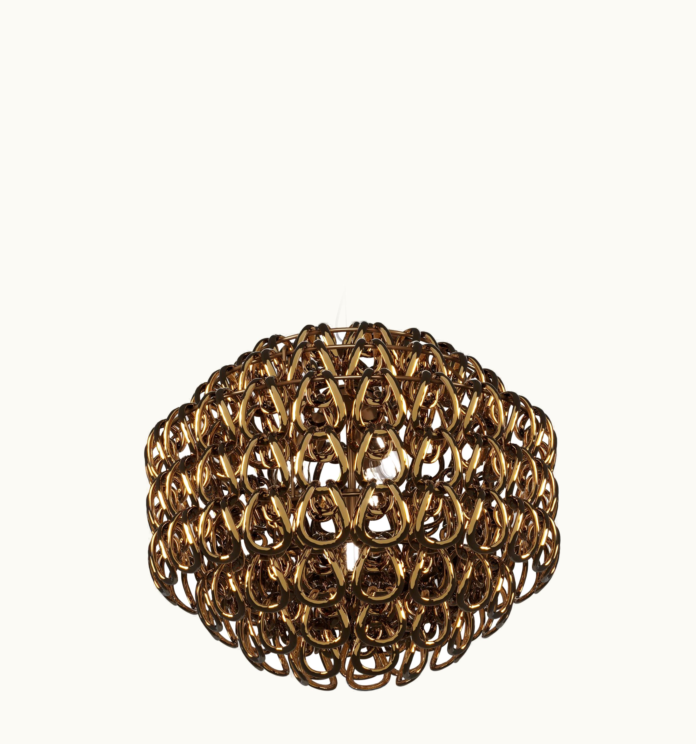 Angelo Mangiarotti Angelo Mangiarotti VIstosi Giogali SP 65 Pendant Light In Crystal Bronze With Matt Bronze Frame
