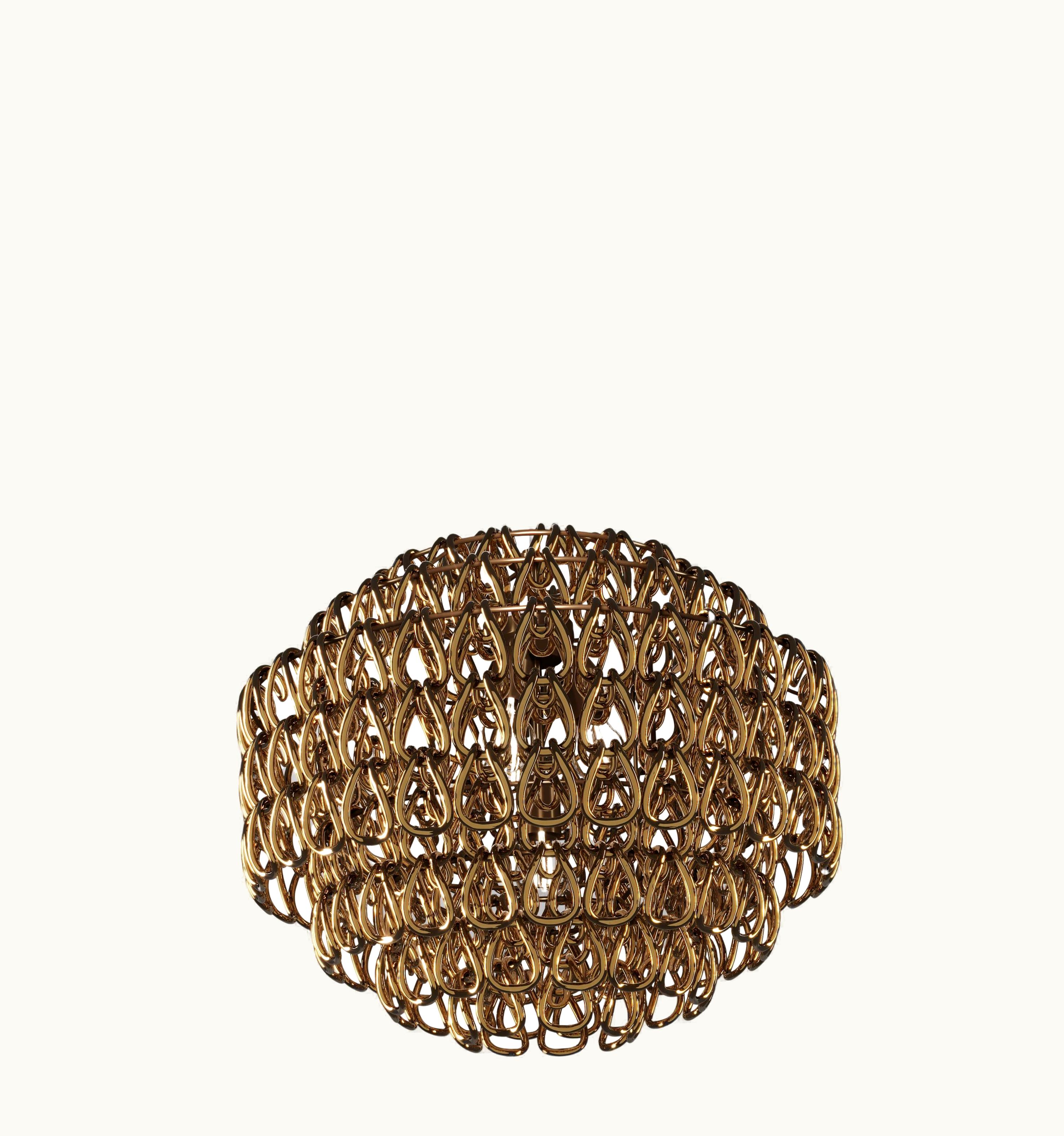 Angelo Mangiarotti Angelo Mangiarotti VIstosi Minigiogali SP 65 Pendant Light In Crystal Bronze With Matt Bronze Frame