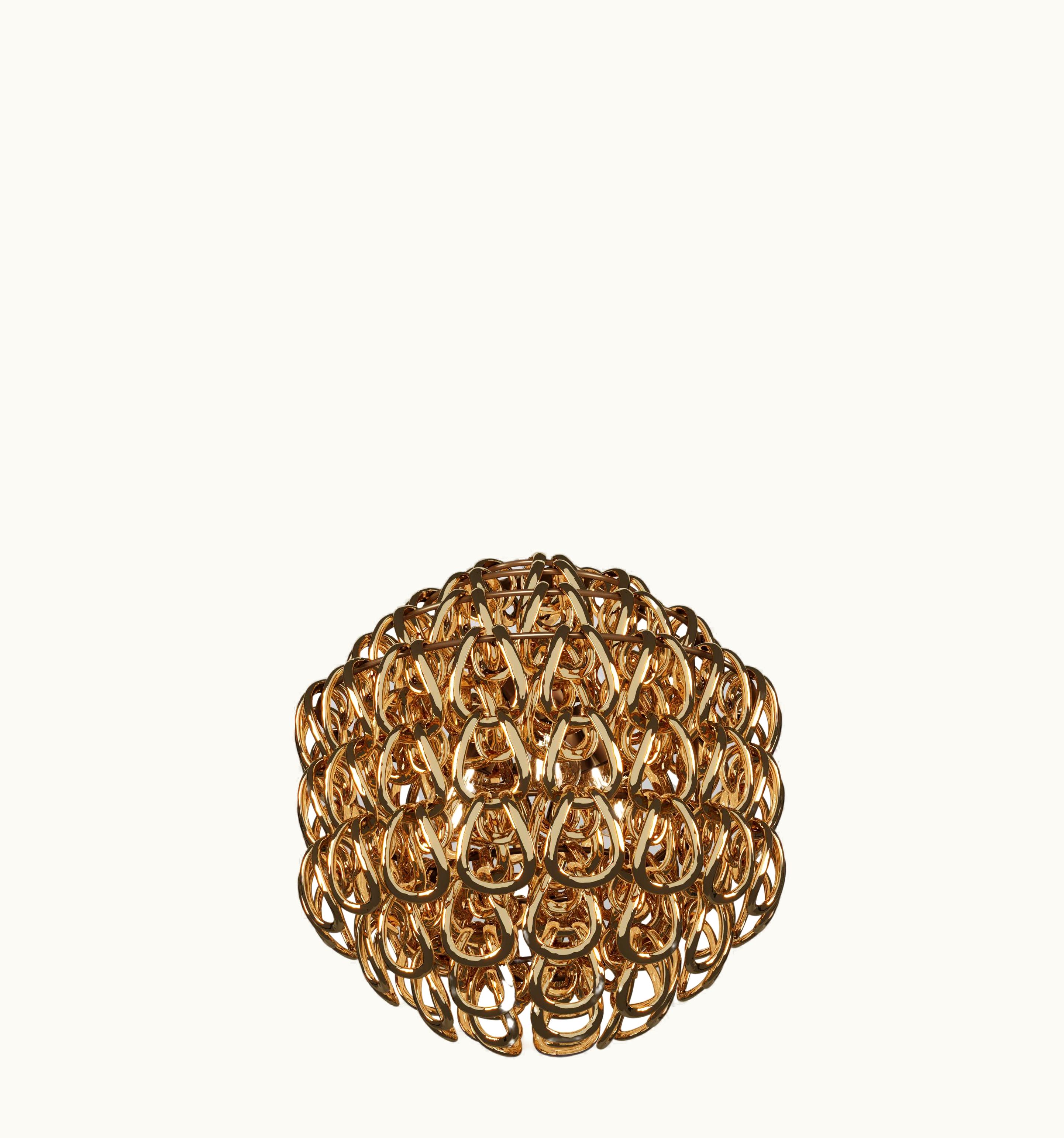 Angelo Mangiarotti Angelo Mangiarotti VIstosi Giogali SP 50 Pendant Light In Crystal Gold With Matt Bronze Frame