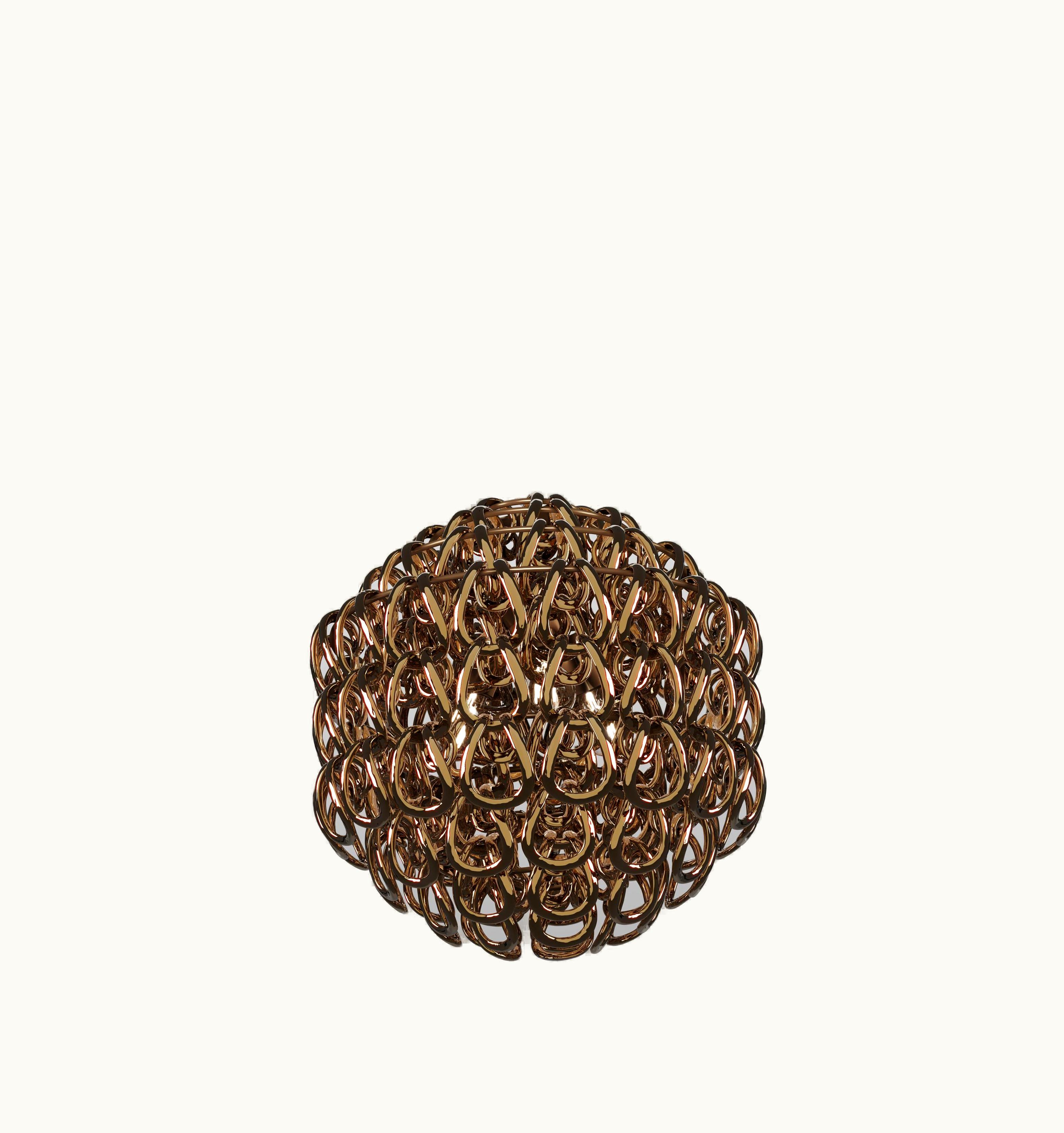 Angelo Mangiarotti Angelo Mangiarotti VIstosi Giogali SP 50 Pendant Light In Crystal Bronze With Matt Bronze Frame