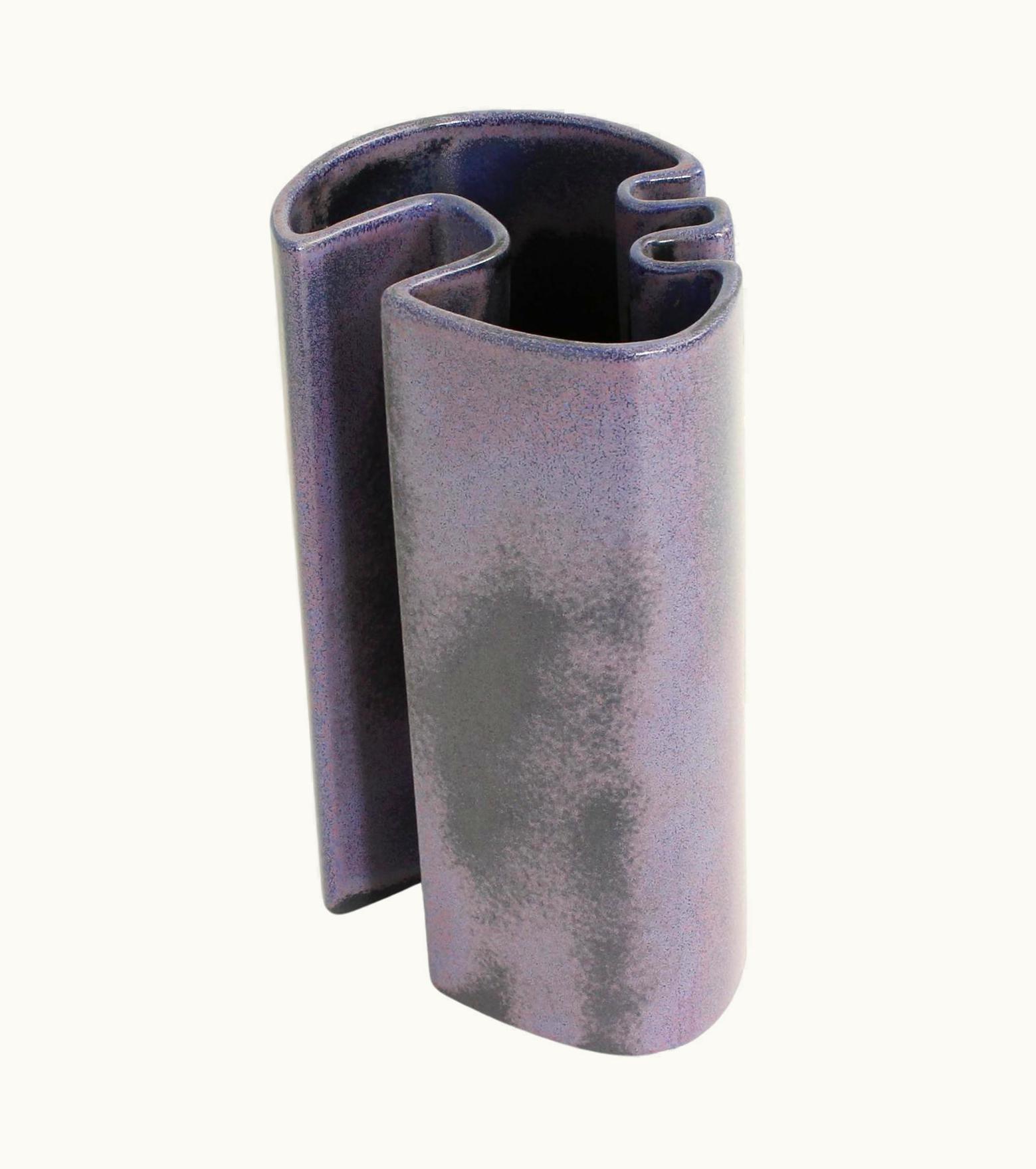 Angelo Mangiarotti Angelo Mangiarotti Multifaced Ceramic Vase By Angelo Mangiarotti For Brambilla