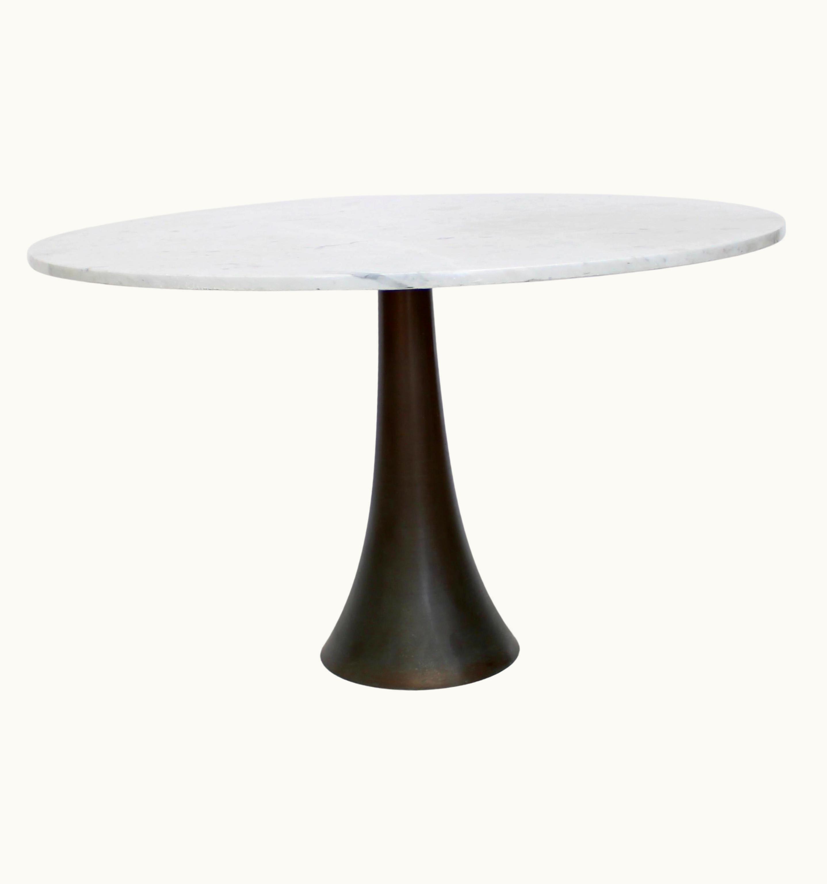 Angelo Mangiarotti Angelo Mangiarotti Italian Carrara Marble And Bronze Base Bernini Battaglia