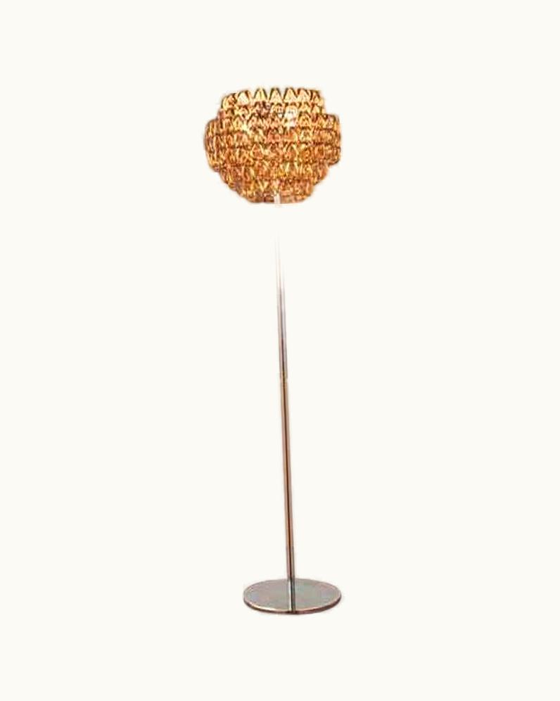 Angelo Mangiarotti Angelo Mangiarotti VIstosi Minigiogali Floor Lamp In Crystal & Transparent By Angelo Mangiarotti