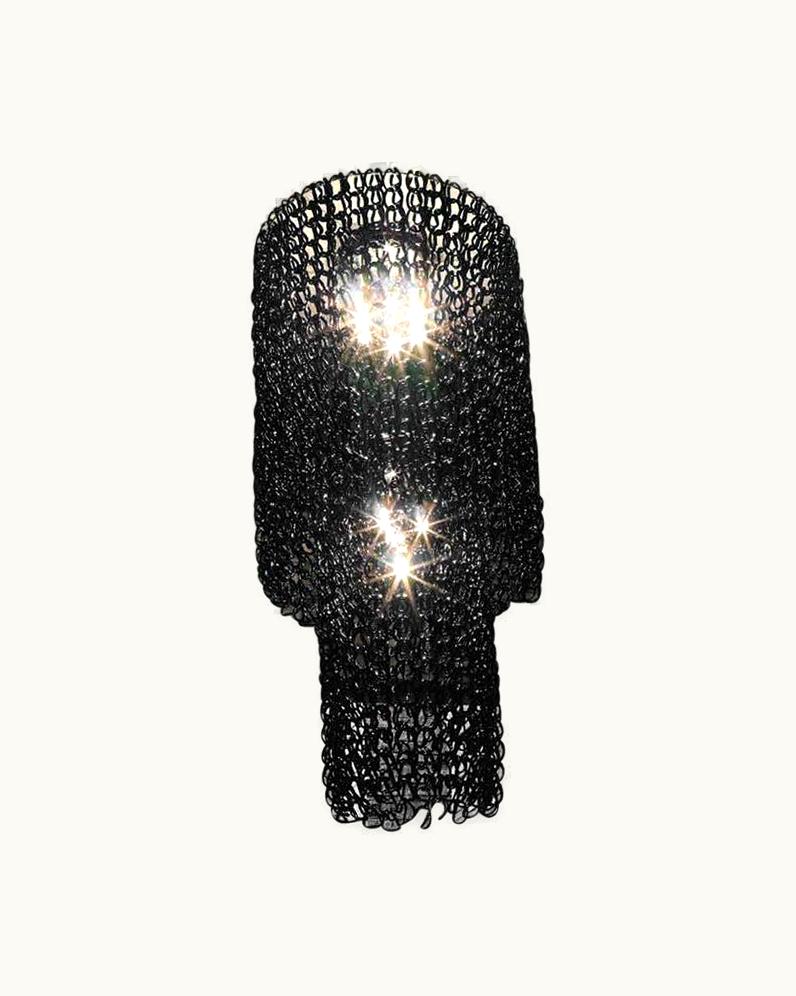 Angelo Mangiarotti Angelo Mangiarotti VIstosi Giogali Two-Tier Cascade Chandelier In Black By Angelo Mangiarotti