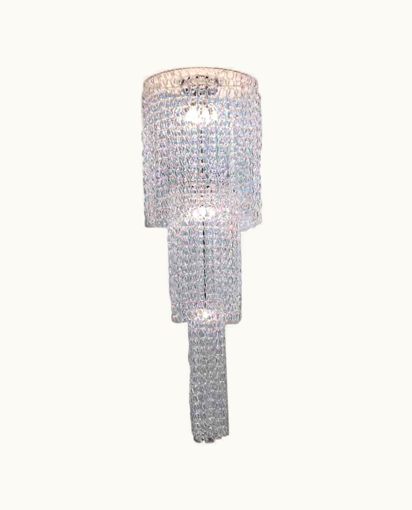 Angelo Mangiarotti Angelo Mangiarotti VIstosi Giogali Three-Tier Cascade Chandelier In Crystal By Angelo Mangiarotti