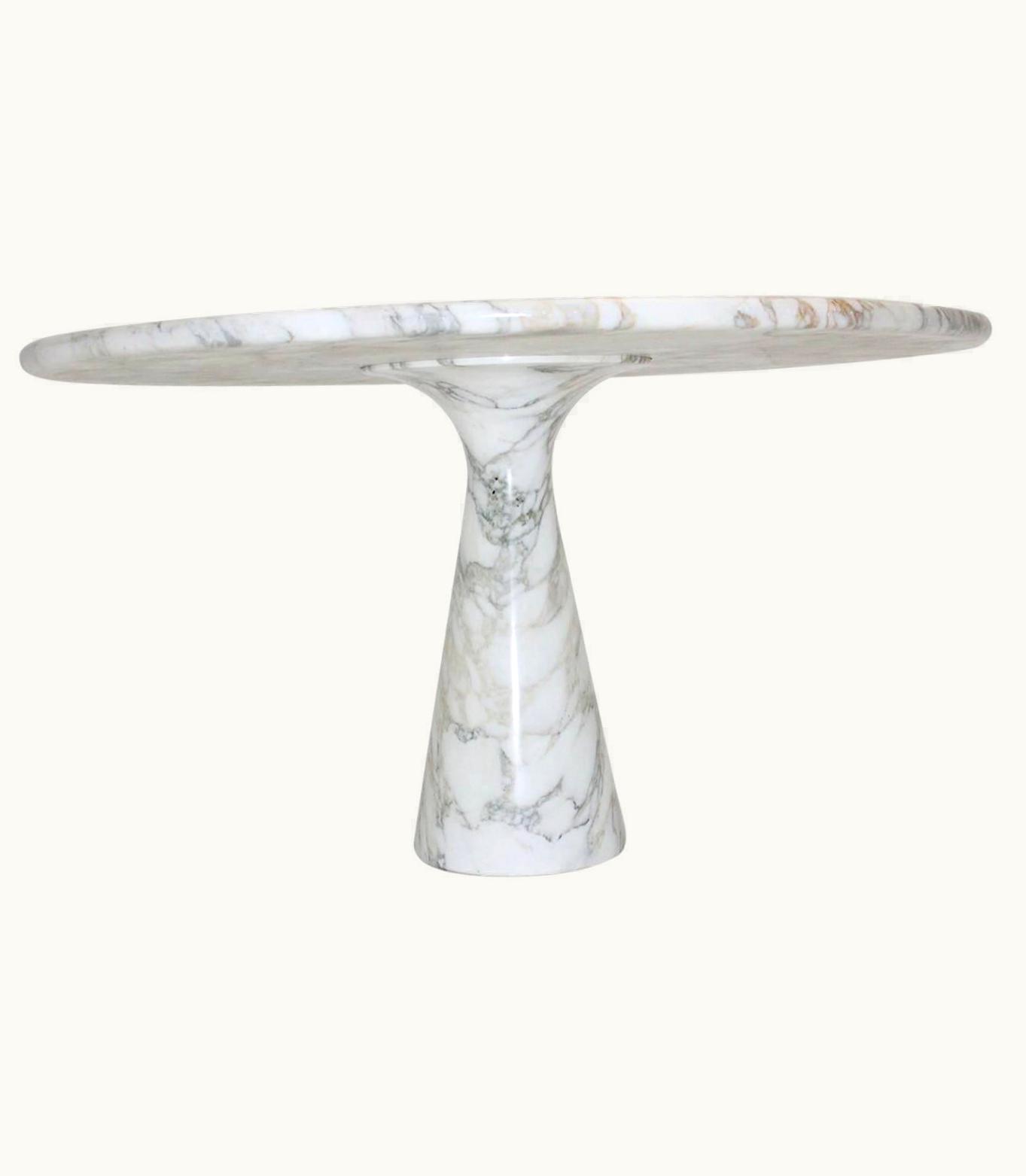 Angelo Mangiarotti Angelo Mangiarotti Marble Grey White Vintage Dining Table T 70 1969 Italy