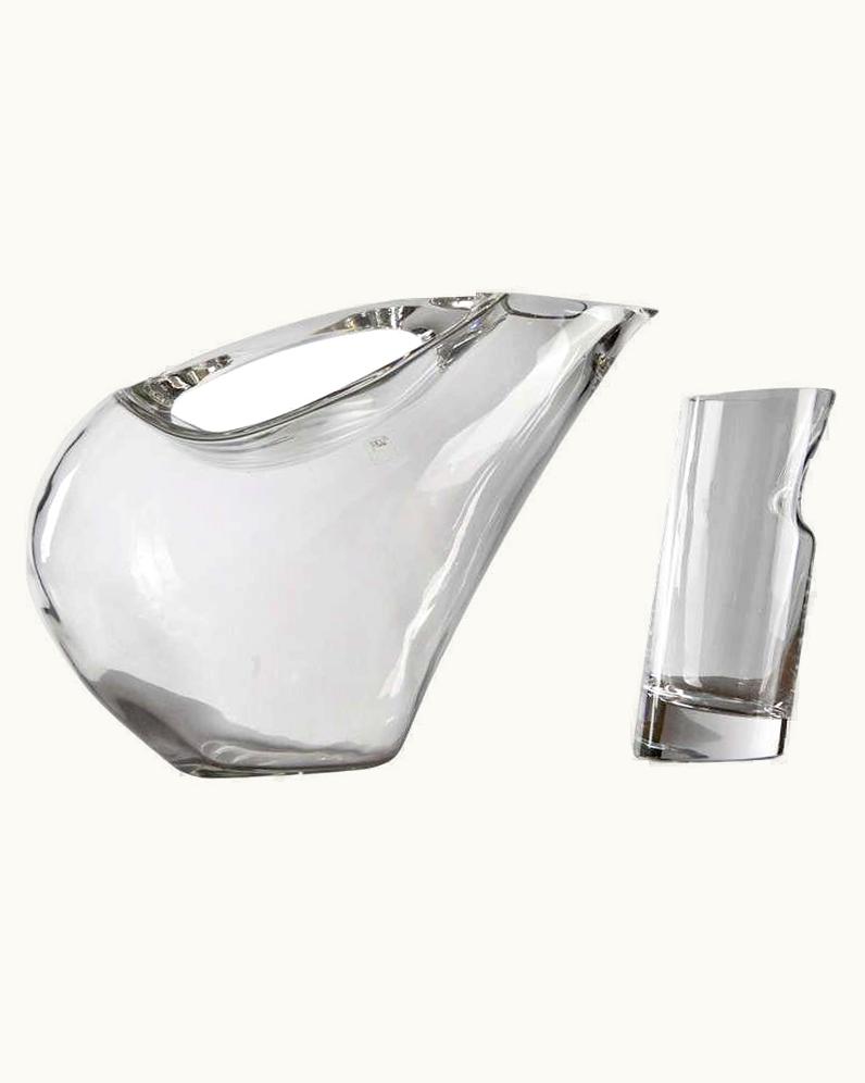 Angelo Mangiarotti Angelo Mangiarotti Crystal Pitcher And Glasses By Angelo Mangiarotti