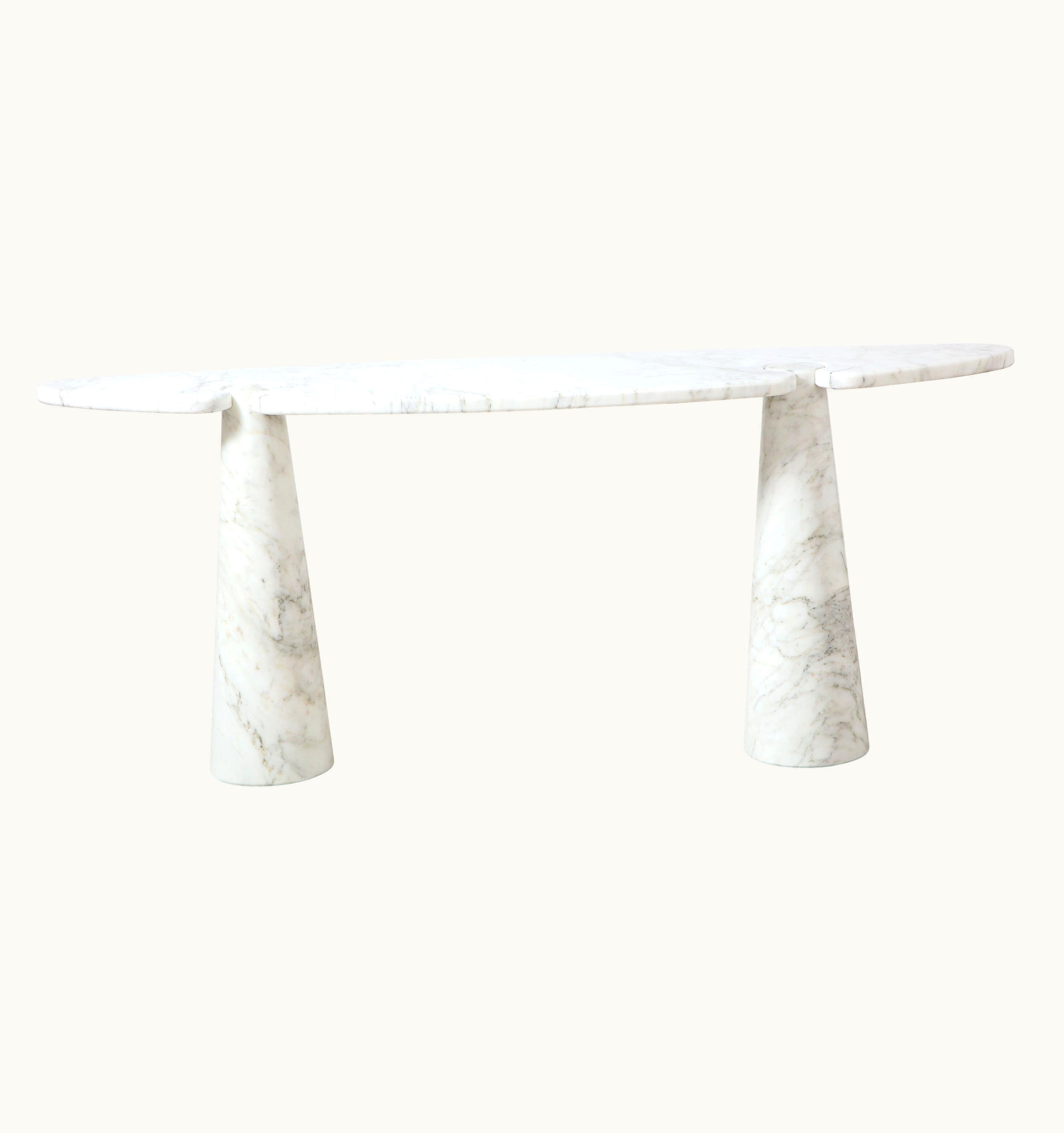 Angelo Mangiarotti Angelo Mangiarotti 'Eros' Carrara Marble Console Table