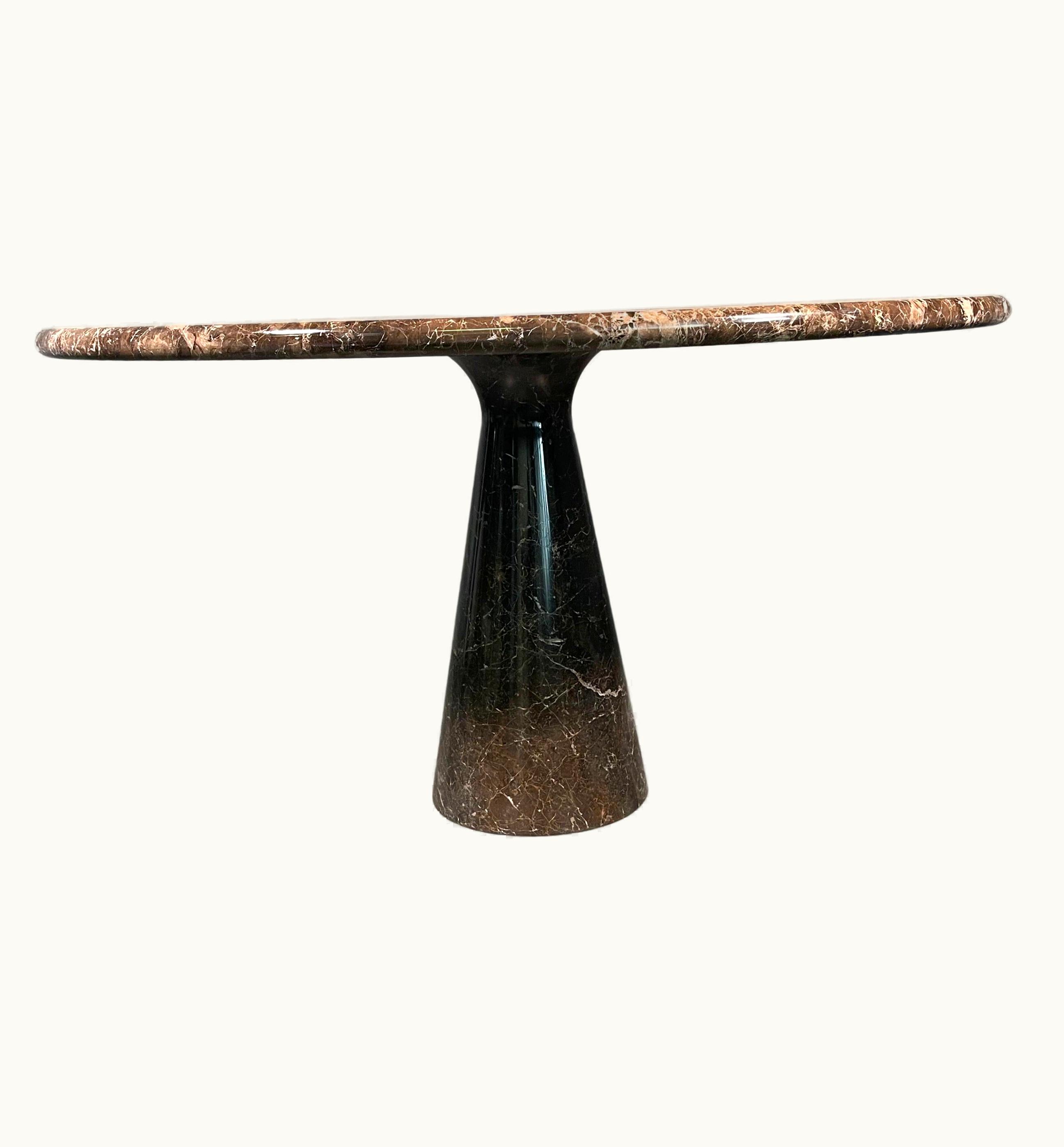 Angelo Mangiarotti Angelo Mangiarotti Round M1 Dining Table In Black Emperador Marble