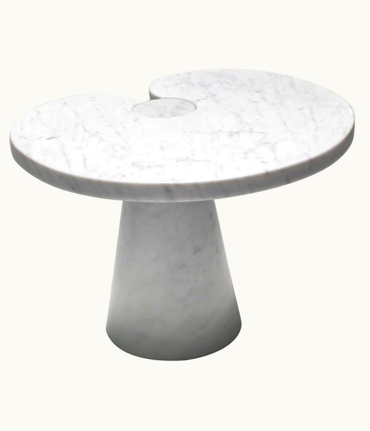 Angelo Mangiarotti Angelo Mangiarotti Carrara Marble Side Table 'Eros Series' For Skipper