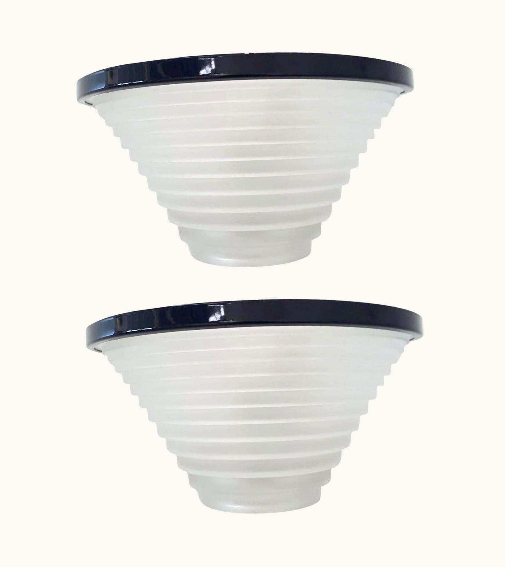 Angelo Mangiarotti Angelo Mangiarotti Pair Of Vintage Italian Sconces Designed By Angelo Mangiarotti For Artemide