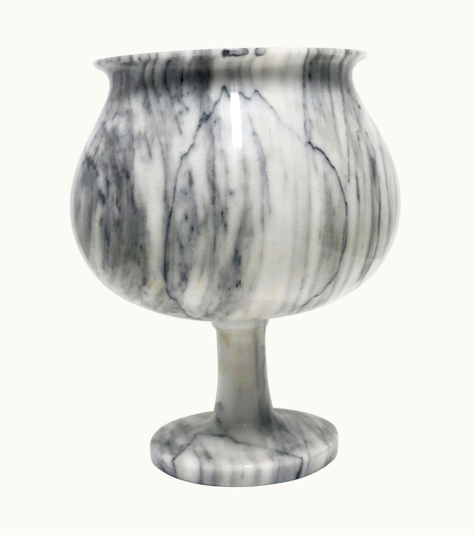 Angelo Mangiarotti Angelo Mangiarotti Modern Italian Black & White Carrara Marble Lamp By Angelo Mangiarotti