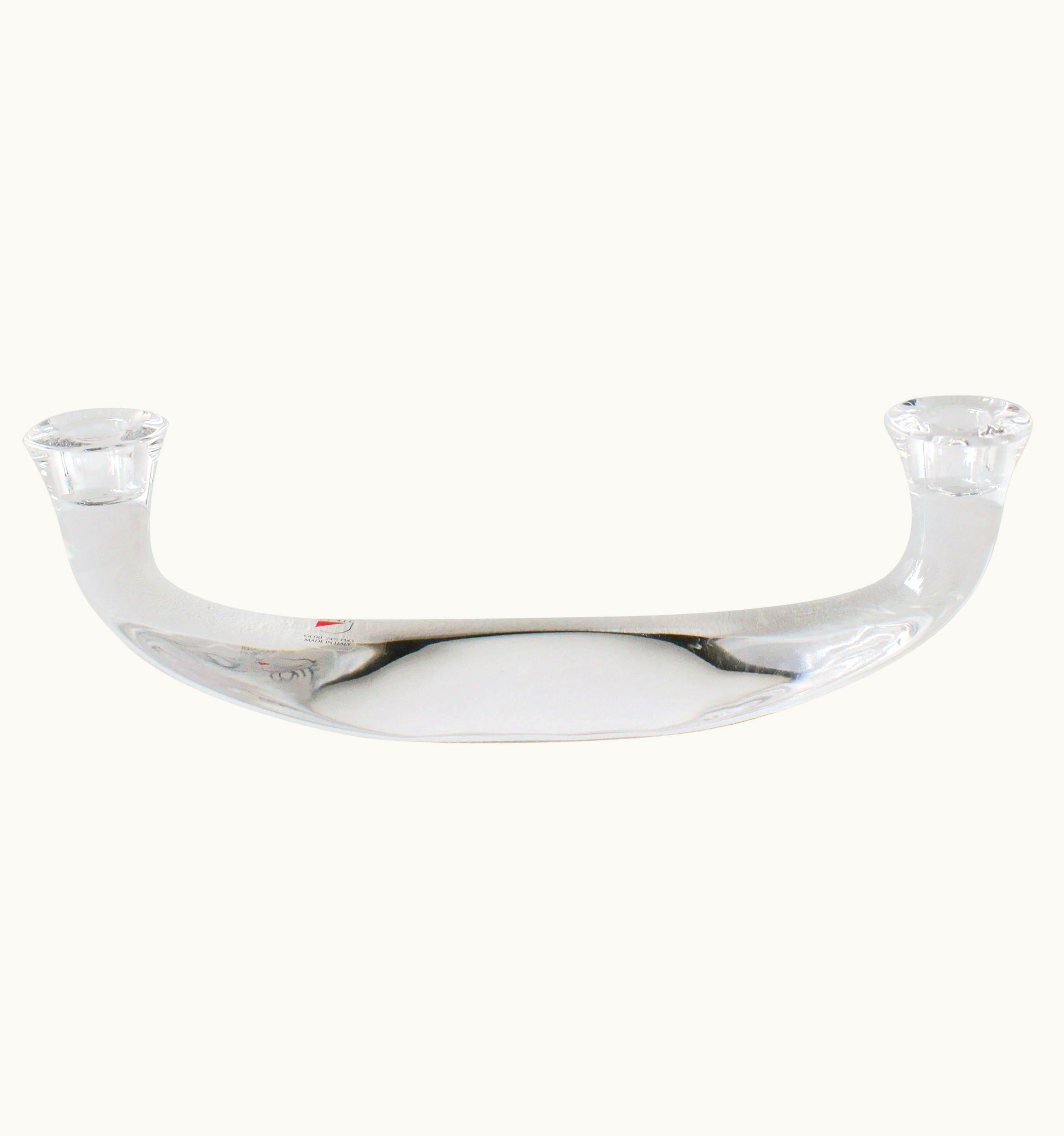 Angelo Mangiarotti Angelo Mangiarotti Gondola Candleholder For Colle Crystal