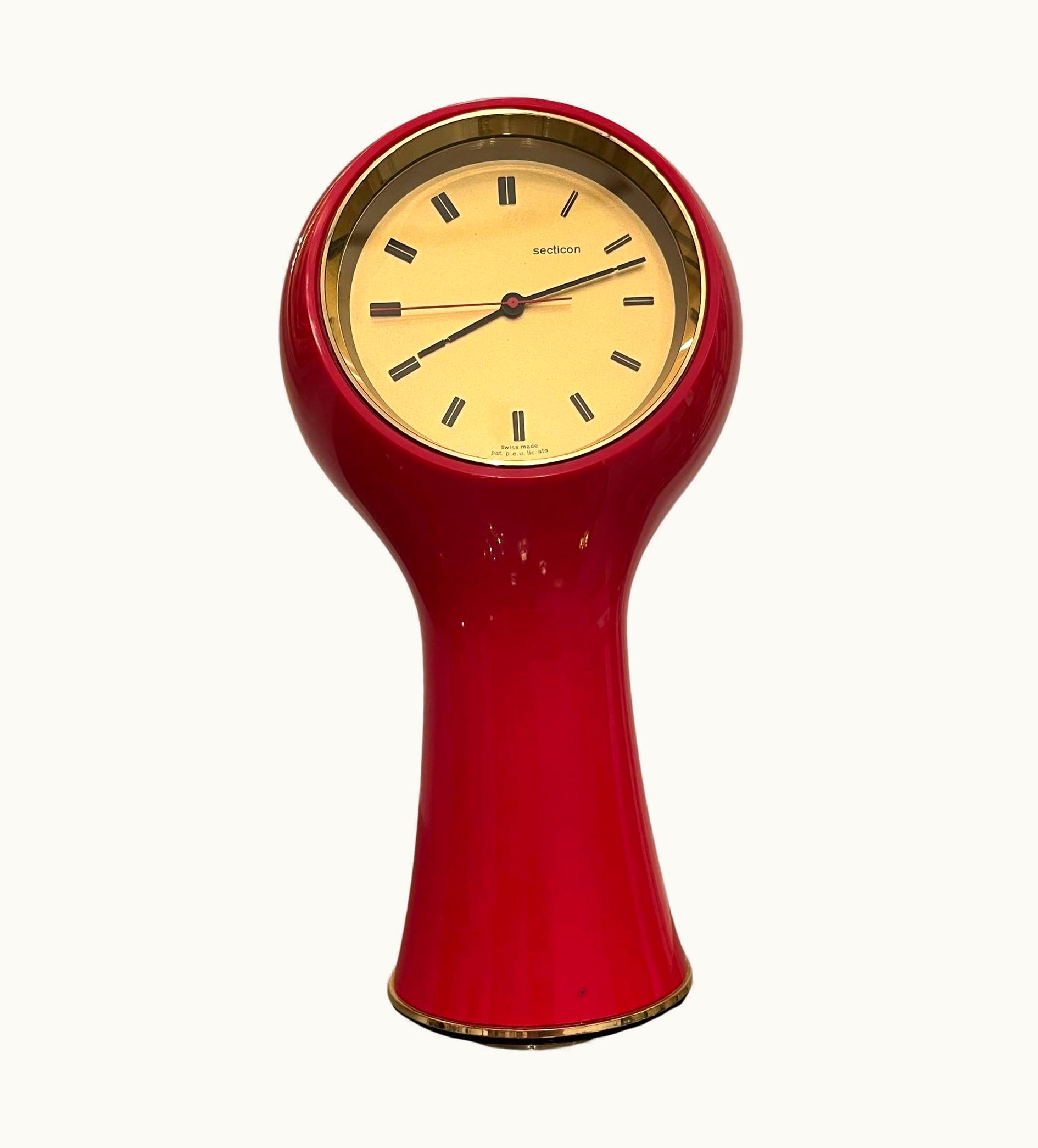 Angelo Mangiarotti Secticon Table Clock Mod. T1 By Angelo Mangiarotti, Swiss Made, 1956