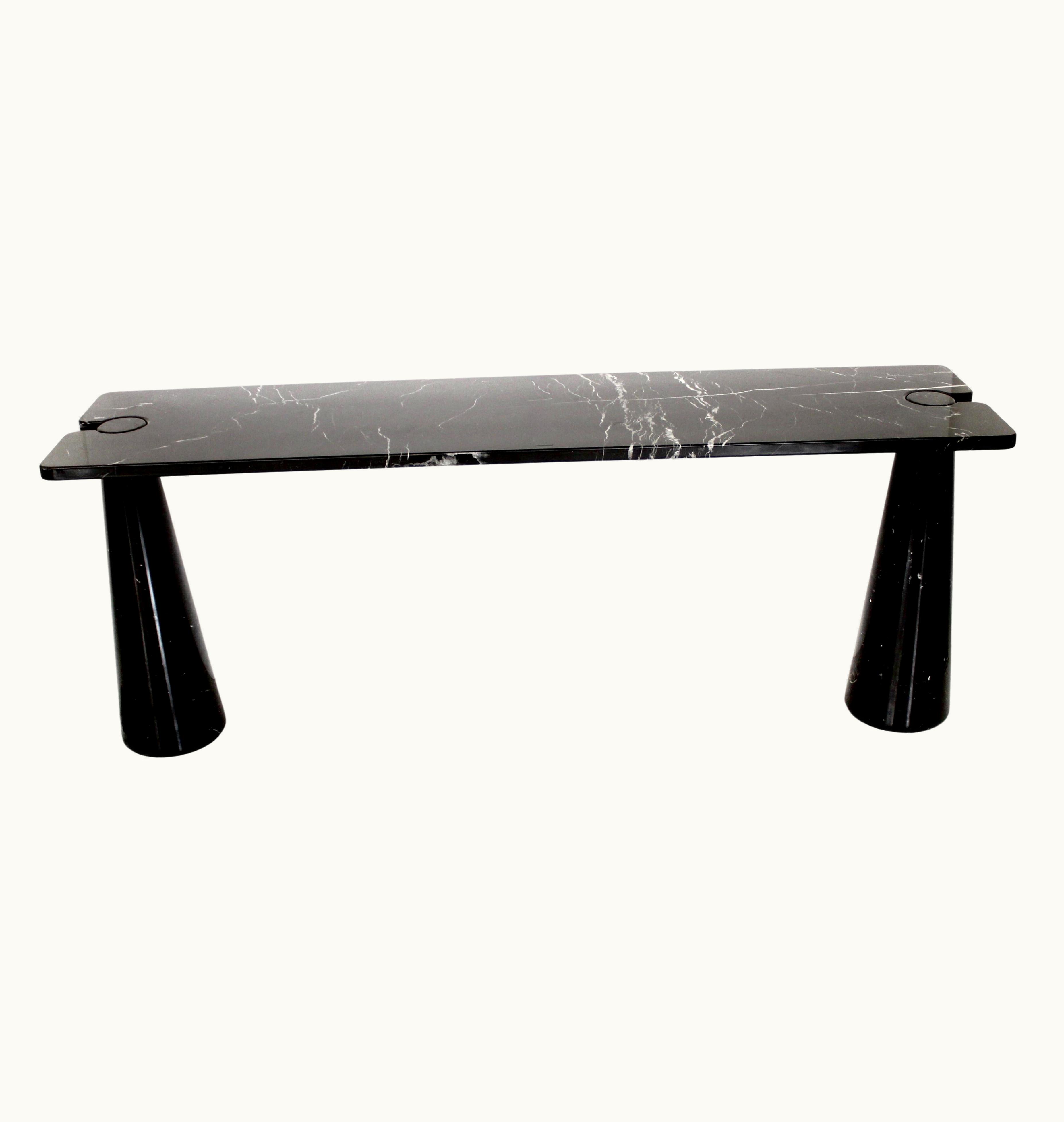 Angelo Mangiarotti Angelo Mangiarotti Console Eros Skipper Italy Rectangular Black Marquina Marble