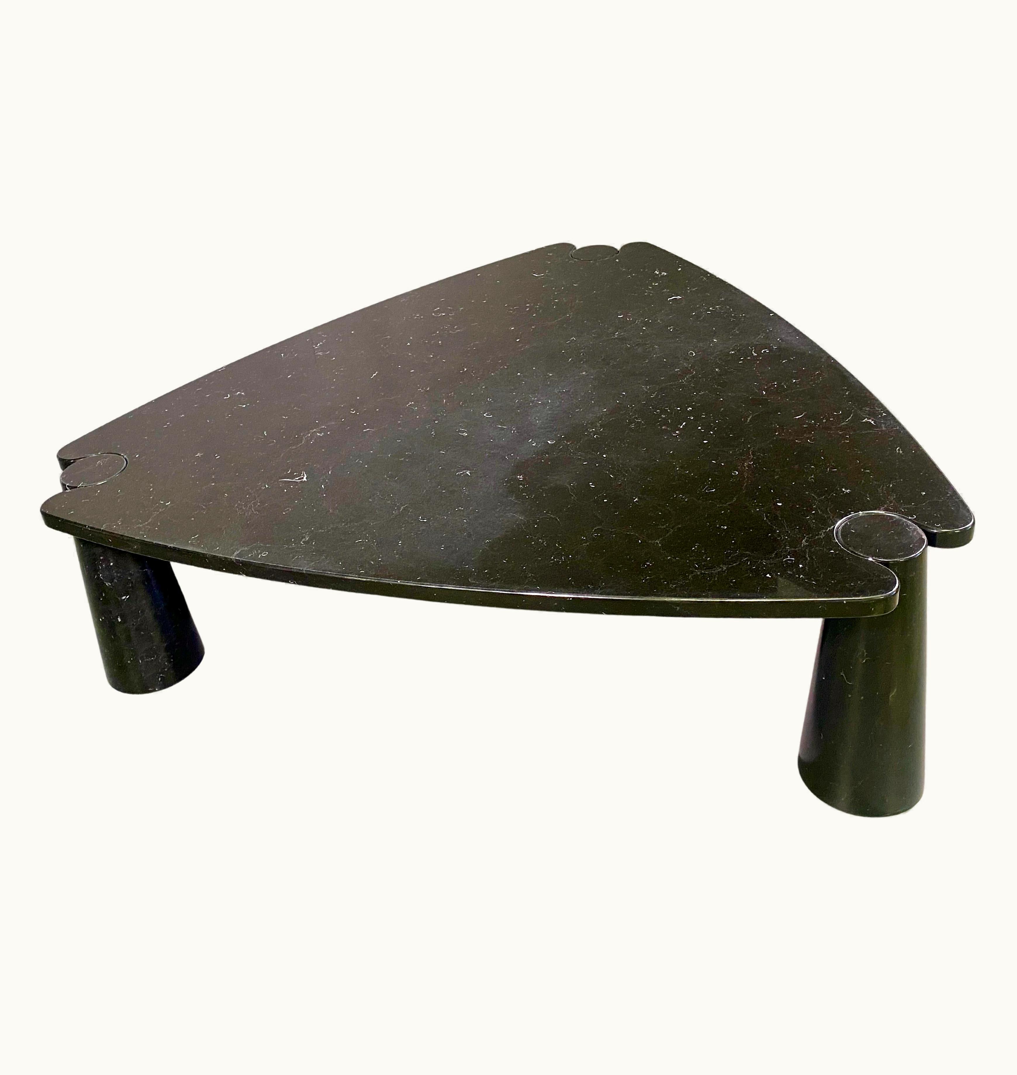 Angelo Mangiarotti Angelo Mangiarotti Rare Big Angelo Mangiarotti Coffee Table Eros Black Marquina Marble