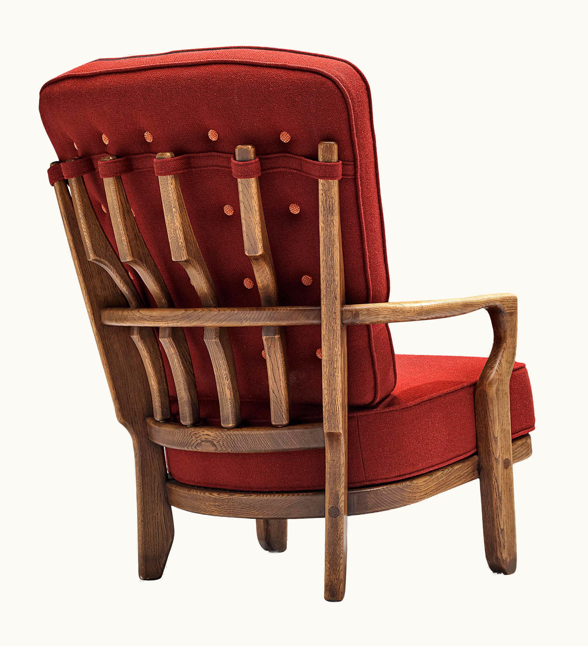 Guillerme et Chambron Guillerme et Chambron 'Mid Repos' Lounge Chair In Oak