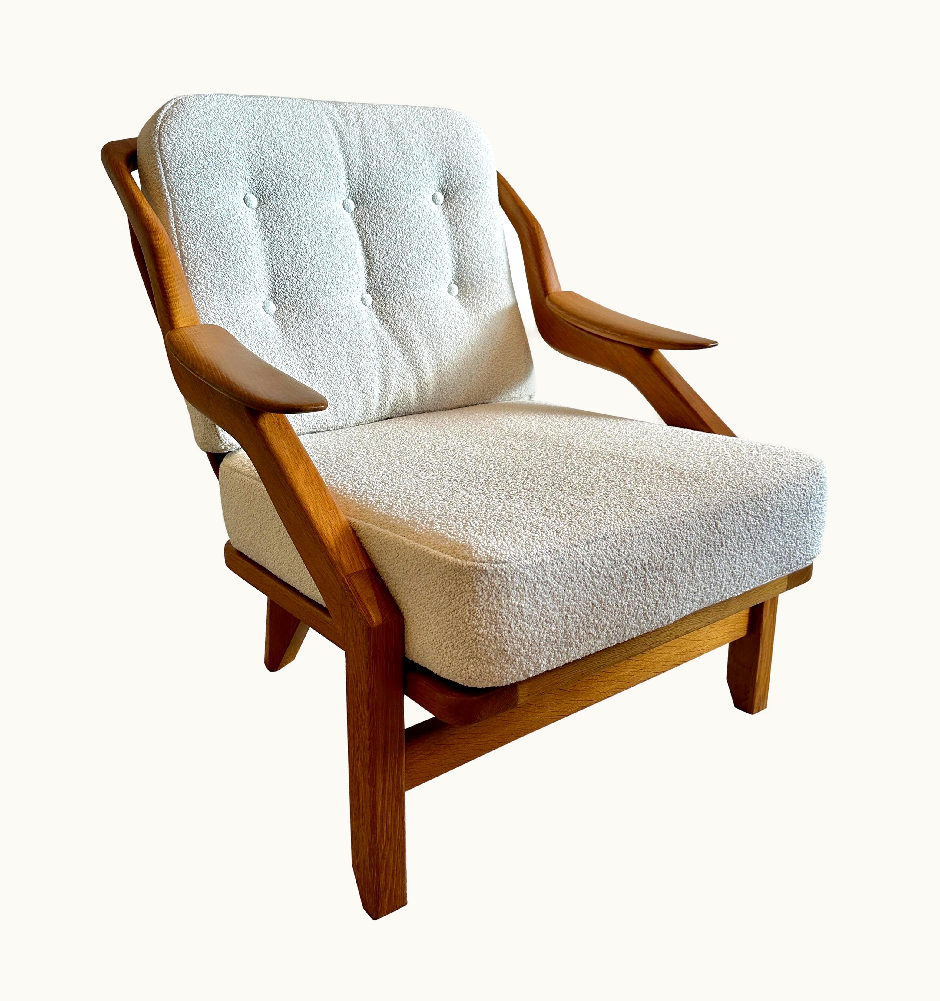 Guillerme et Chambron Guillerme et Chambron Original French Oak Guillerme Et Chambron Armchair