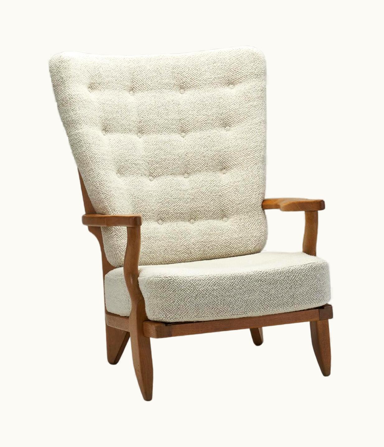 Guillerme et Chambron Guillerme et Chambron Oaken "Grand Repos" Lounge Chair By Guillerme Et Chambron, France 1950s