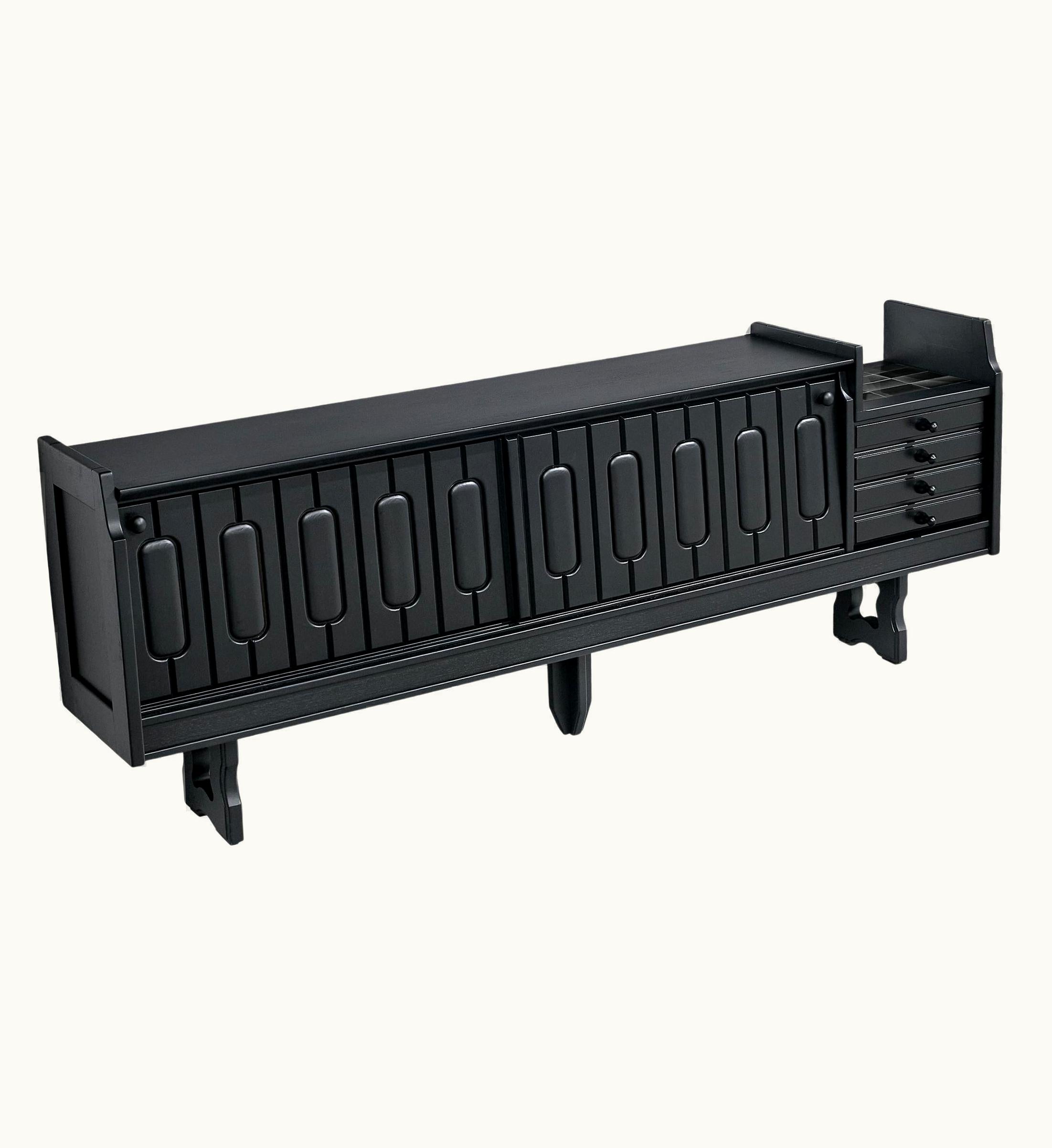 Guillerme et Chambron Guillerme et Chambron 'Simon' Sideboard In Black Stained Oak