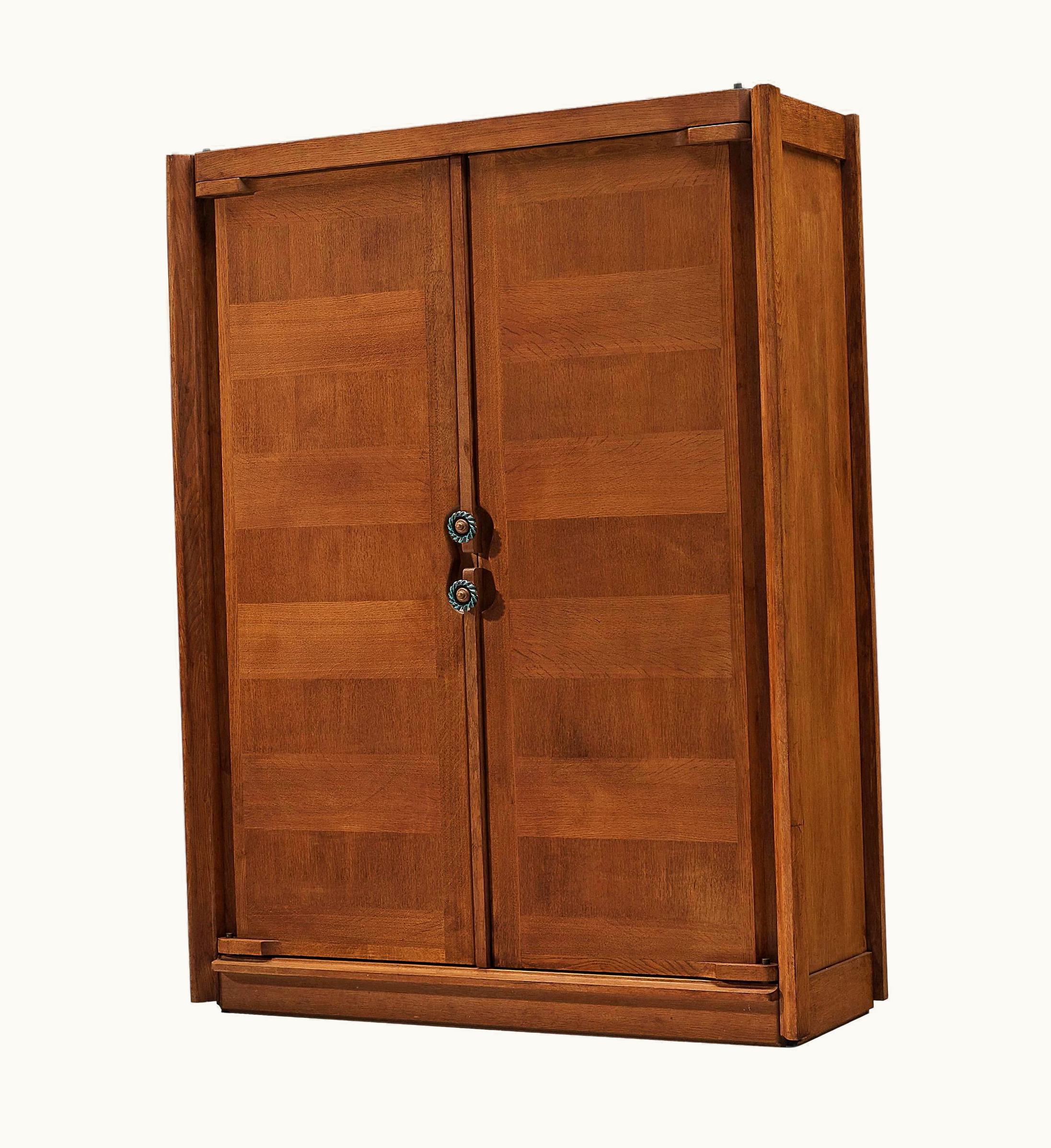 Guillerme et Chambron Guillerme et Chambron Highboard With Ceramic Handles In Oak