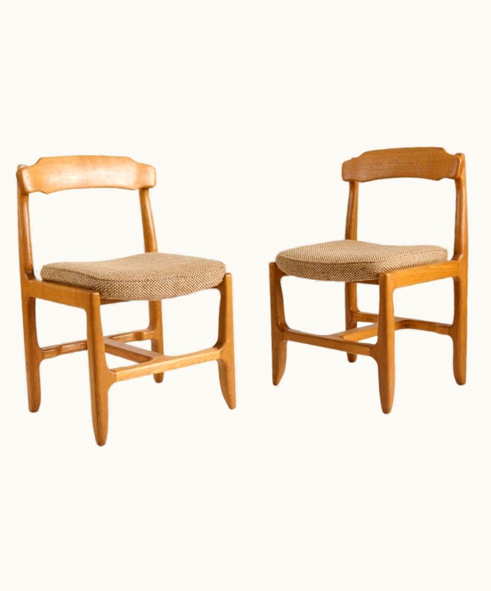 Guillerme et Chambron Guillerme et Chambron, Chaise Véronique, Set Of Four Side Chairs, France, C 1970