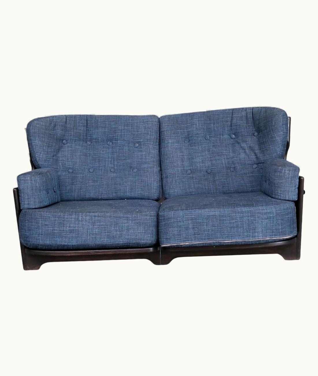 Guillerme et Chambron Guillerme et Chambron Guillerme Et Chamrbon Oak Mid-Century 'Denis' Sofa