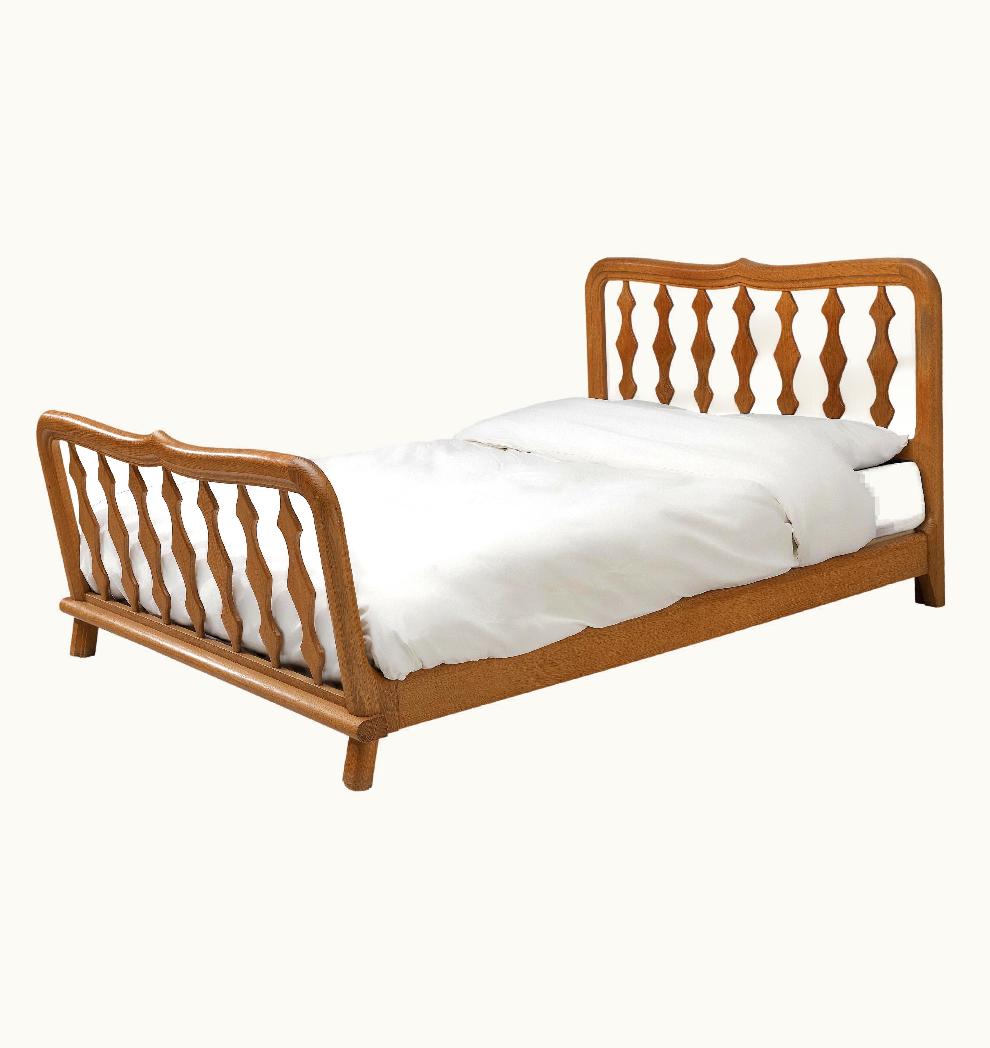 Guillerme et Chambron Guillerme et Chambron Double Bed In Solid Oak