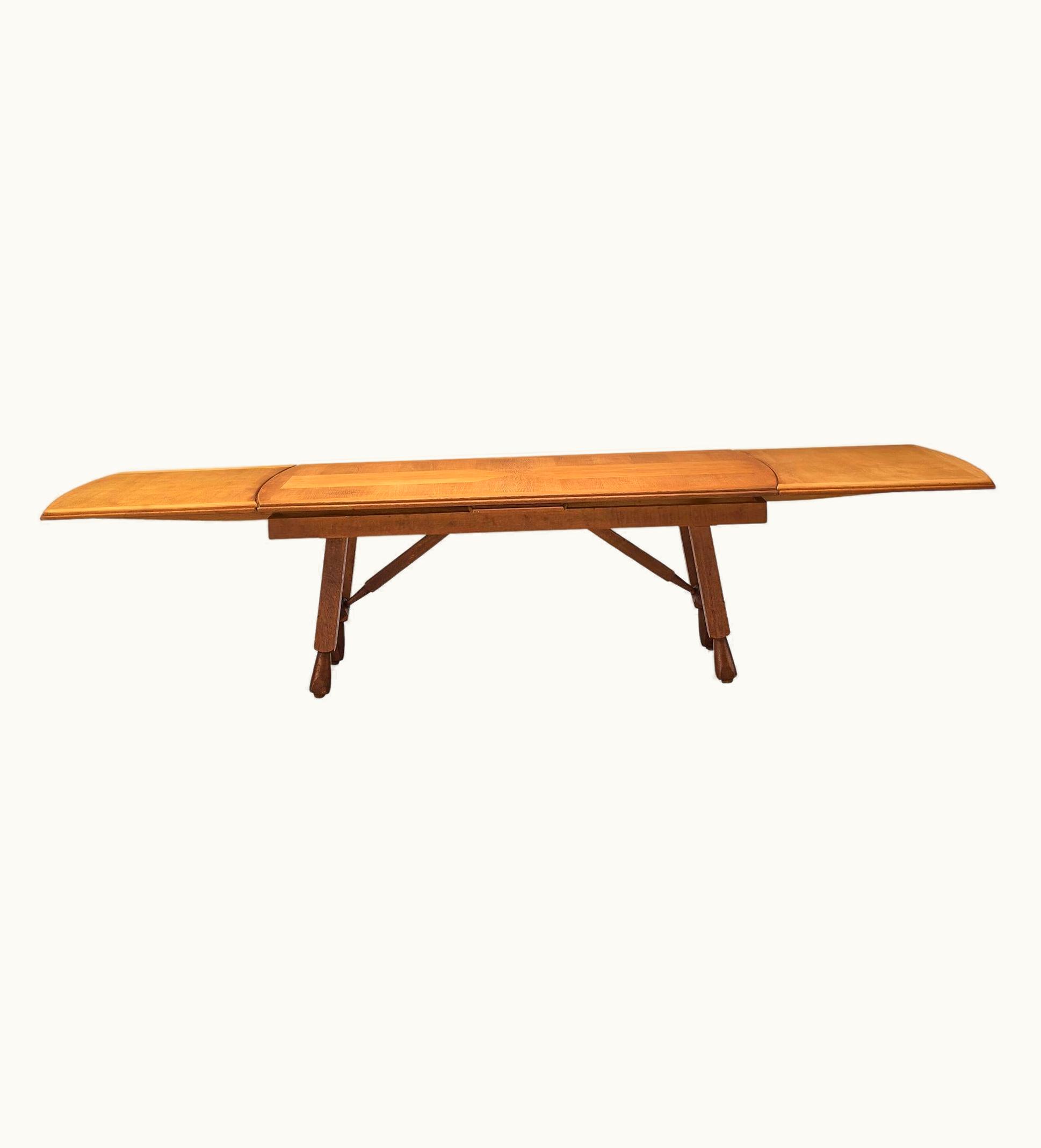 Guillerme et Chambron Guillerme et Chambron 'Pétrouille' Dining Table In Oak