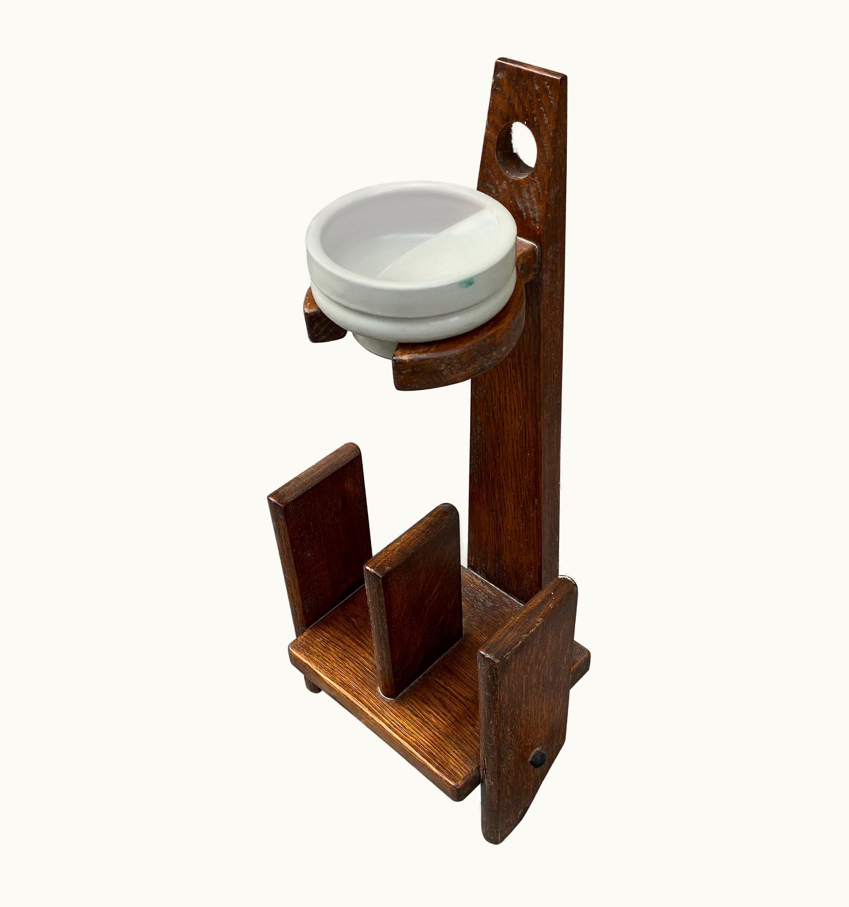 Boleslaw Danikowski;Guillerme et Chambron Boleslaw Danikowski;Guillerme et Chambron Magazine Rack With Ceramic Ashtray