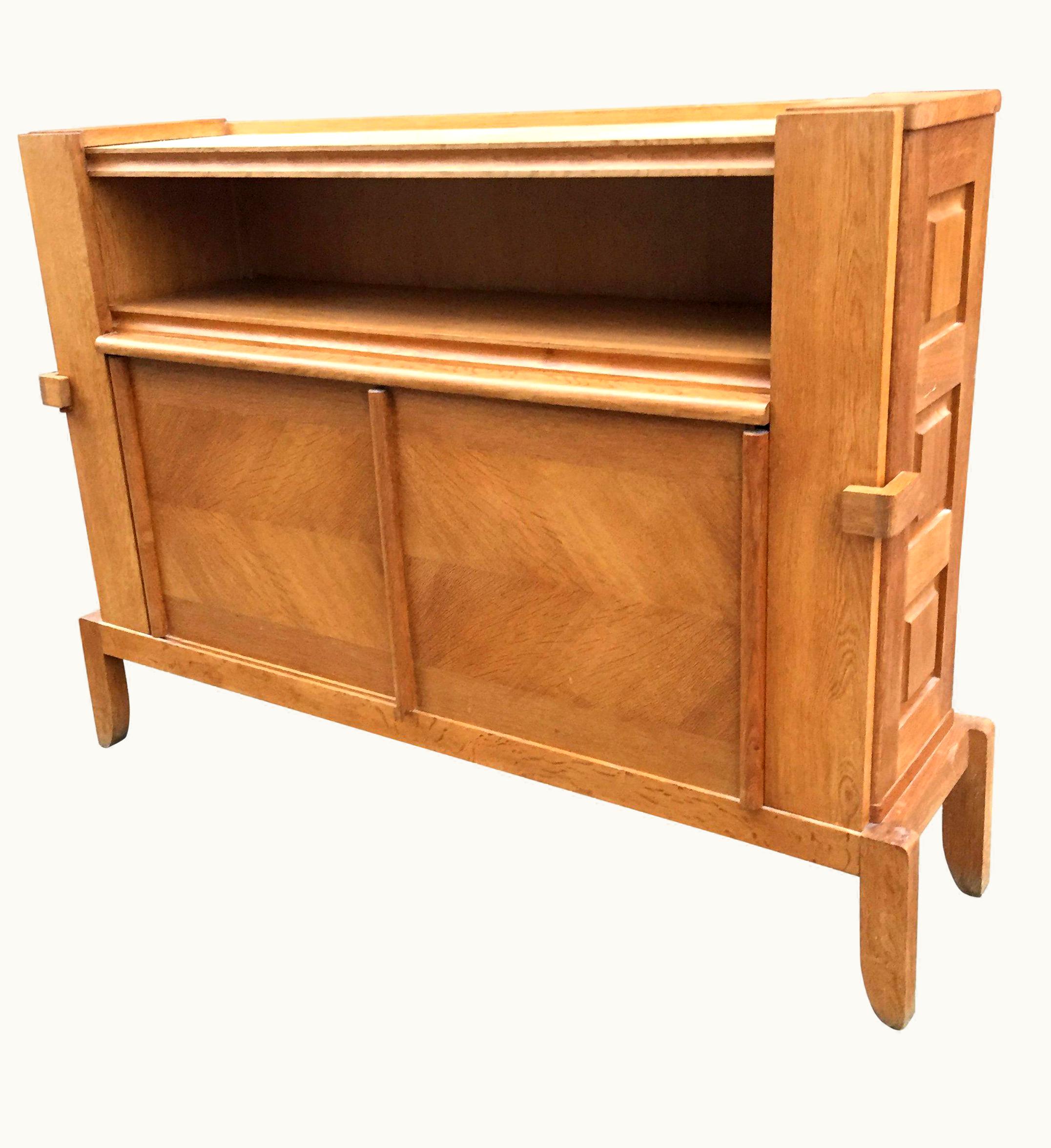 Guillerme et Chambron Guillerme et Chambron Guillerme Et Chambon, Solid Oak Sideboard, Edition Votre Maison, Circa 1965