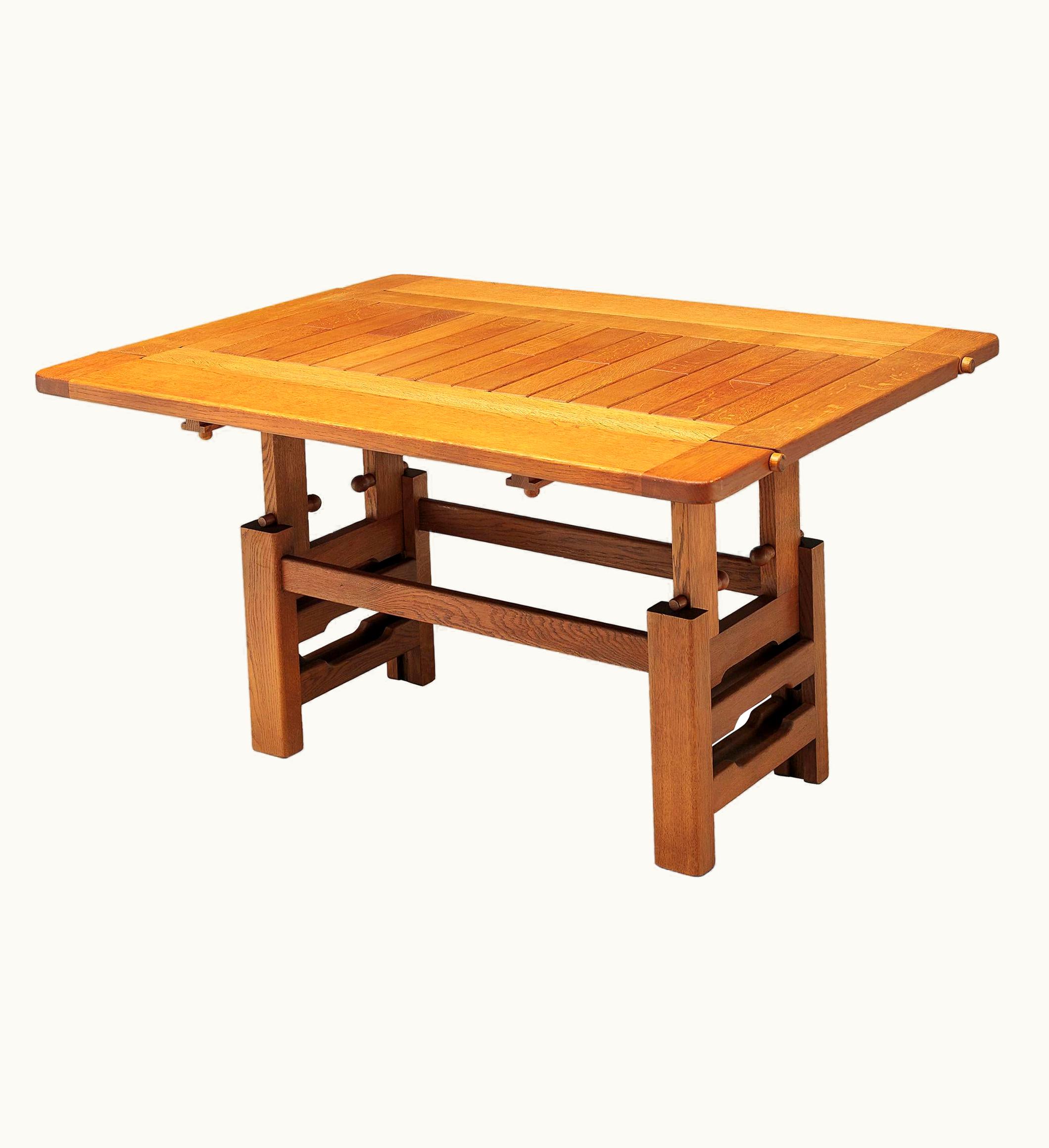 Guillerme et Chambron Guillerme et Chambron Adjustable Table In Oak
