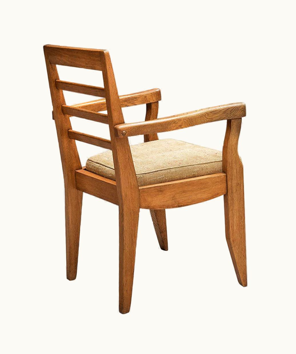 Guillerme et Chambron Guillerme et Chambron Armchair In Solid Oak