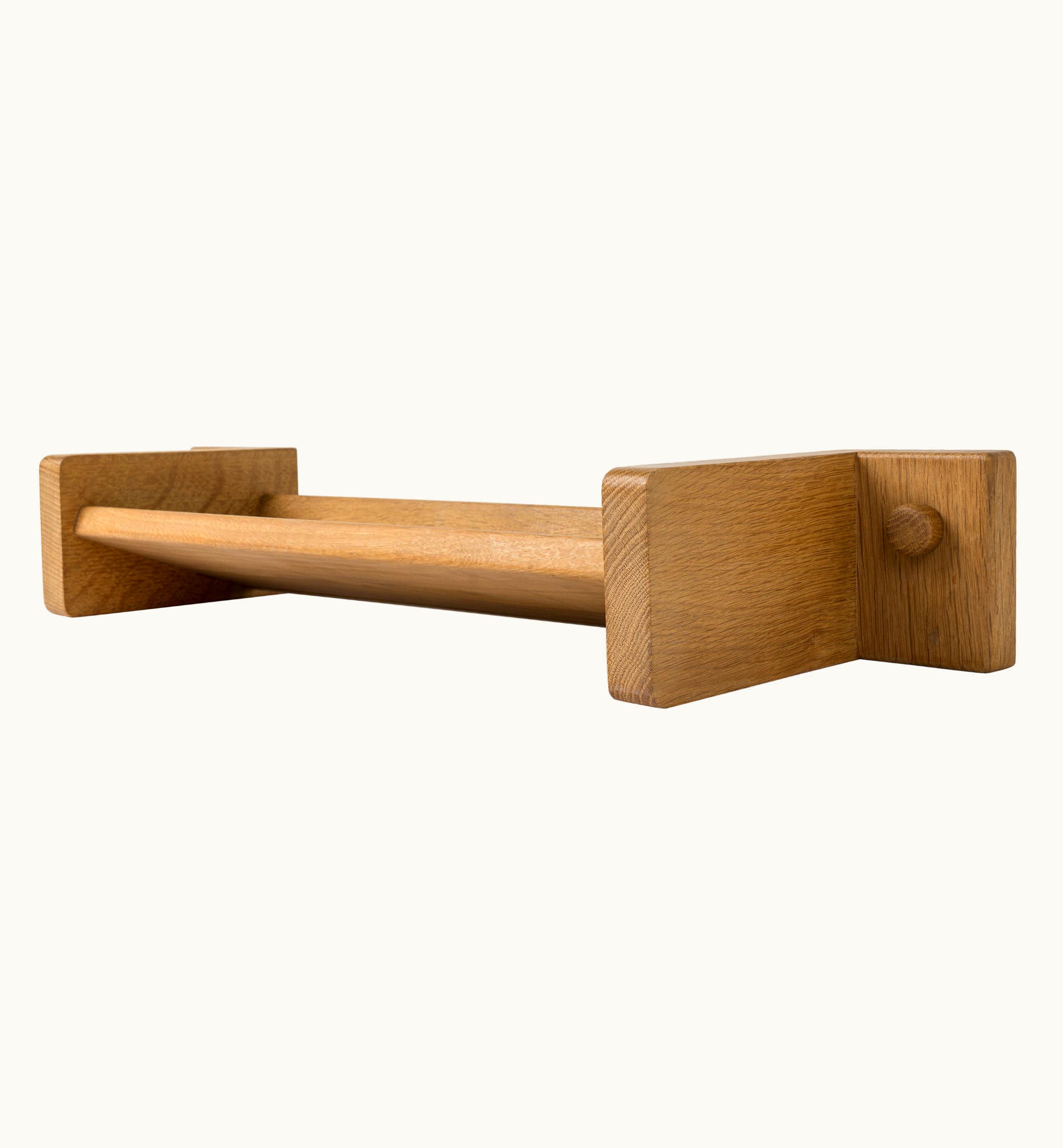 Guillerme et Chambron Guillerme et Chambron Minimalist Solid Oak Shelf By Guillerme & Chambron, France, 1970's