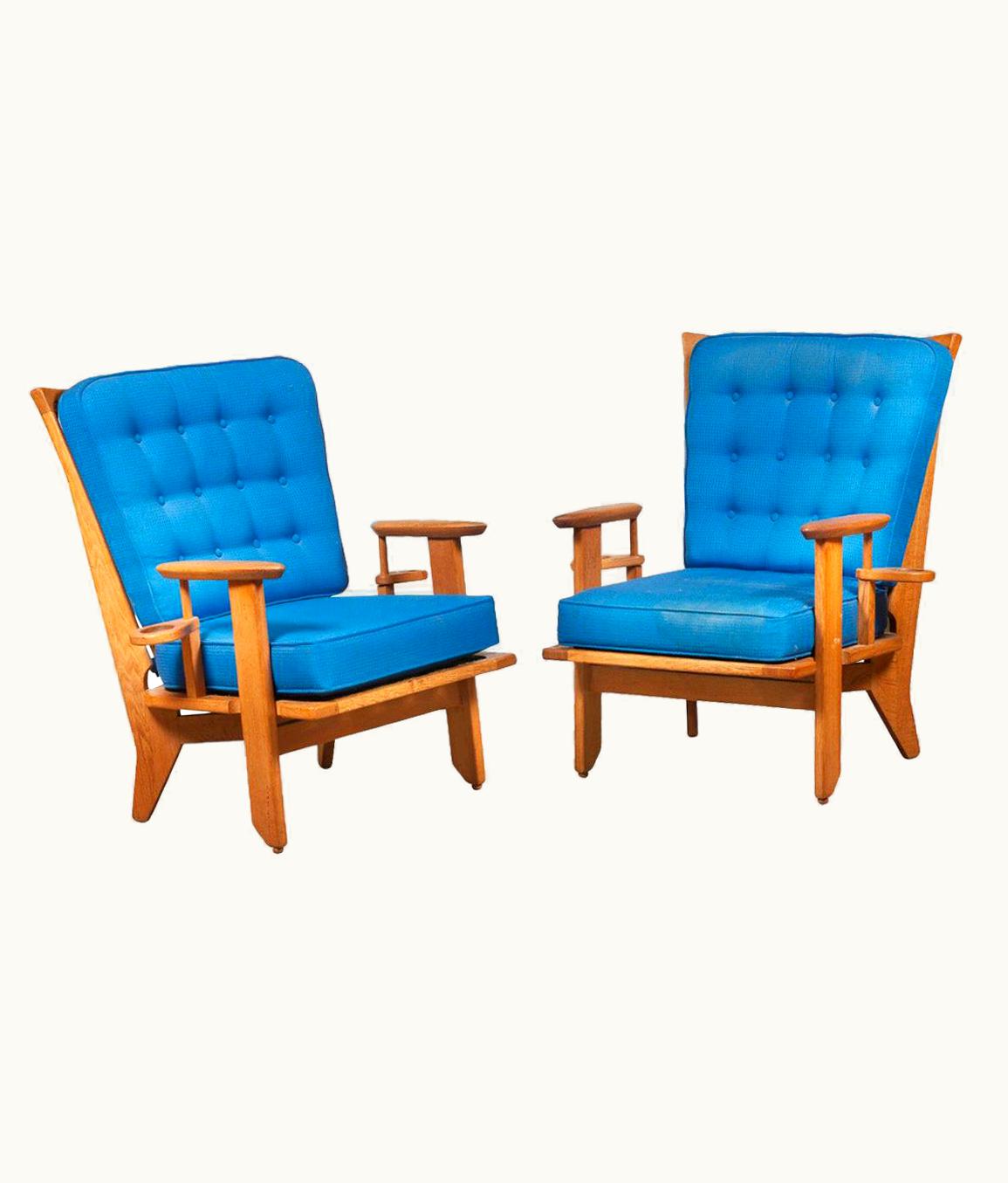 Guillerme et Chambron Guillerme et Chambron, Two 1950s Armchairs, Edited By Votre Maison